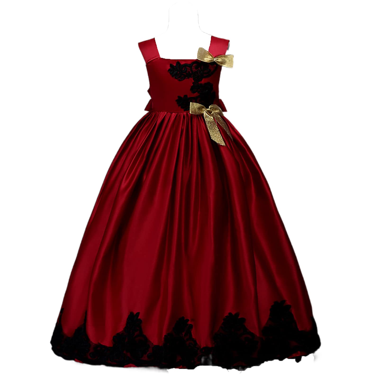 BEELADAN Girls Summer Dress - Floral Embroidery Sleeveless Long Dress for Wedding, Pageant, Party | Perfect for Special Occasions, Birthday Celebrations & Outdoor Events