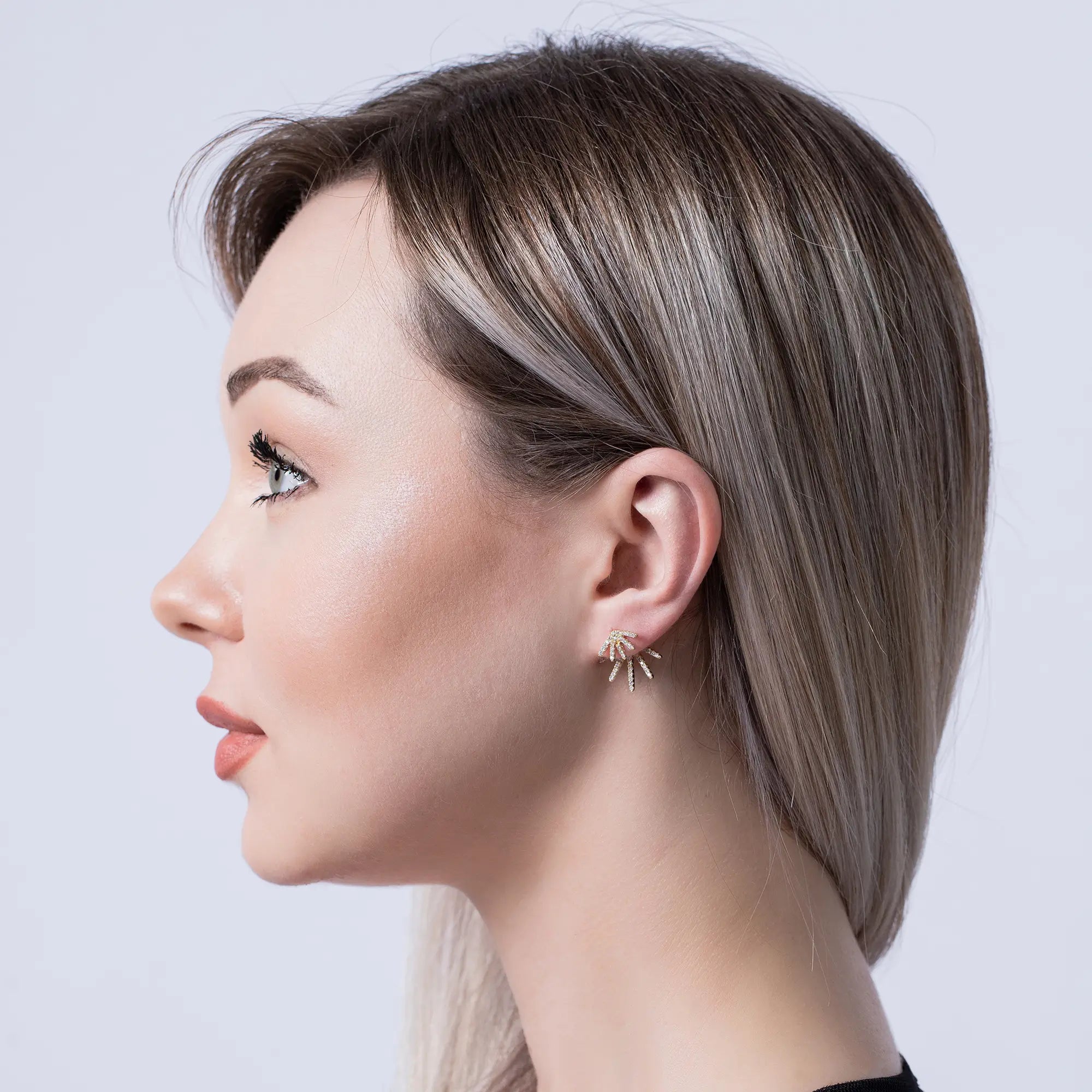 Gold Sparkly Earrings for Women - Elegant Party & Wedding Jewelry - Shiny Dangle Earrings for Evening Events & Special Occasions