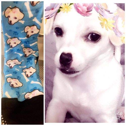 DARUIRONG Custom Funny Dog Socks - Personalized Paw & Bone Print Crew Socks for Men & Women | Novelty Pet Lover Gift | Perfect for Dog Owners, Christmas Gifts & Casual Wear