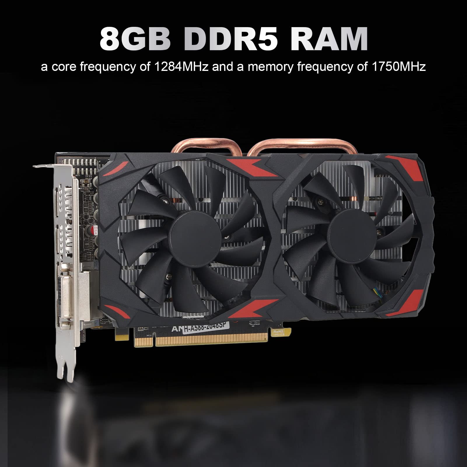 8GB DDR5 256-Bit RX 580 Gaming Graphics Card with Dual Fans - High Performance Desktop PC Video Card for 4K Gaming, Streaming & VR | Perfect for Fortnite, Call of Duty & Esports