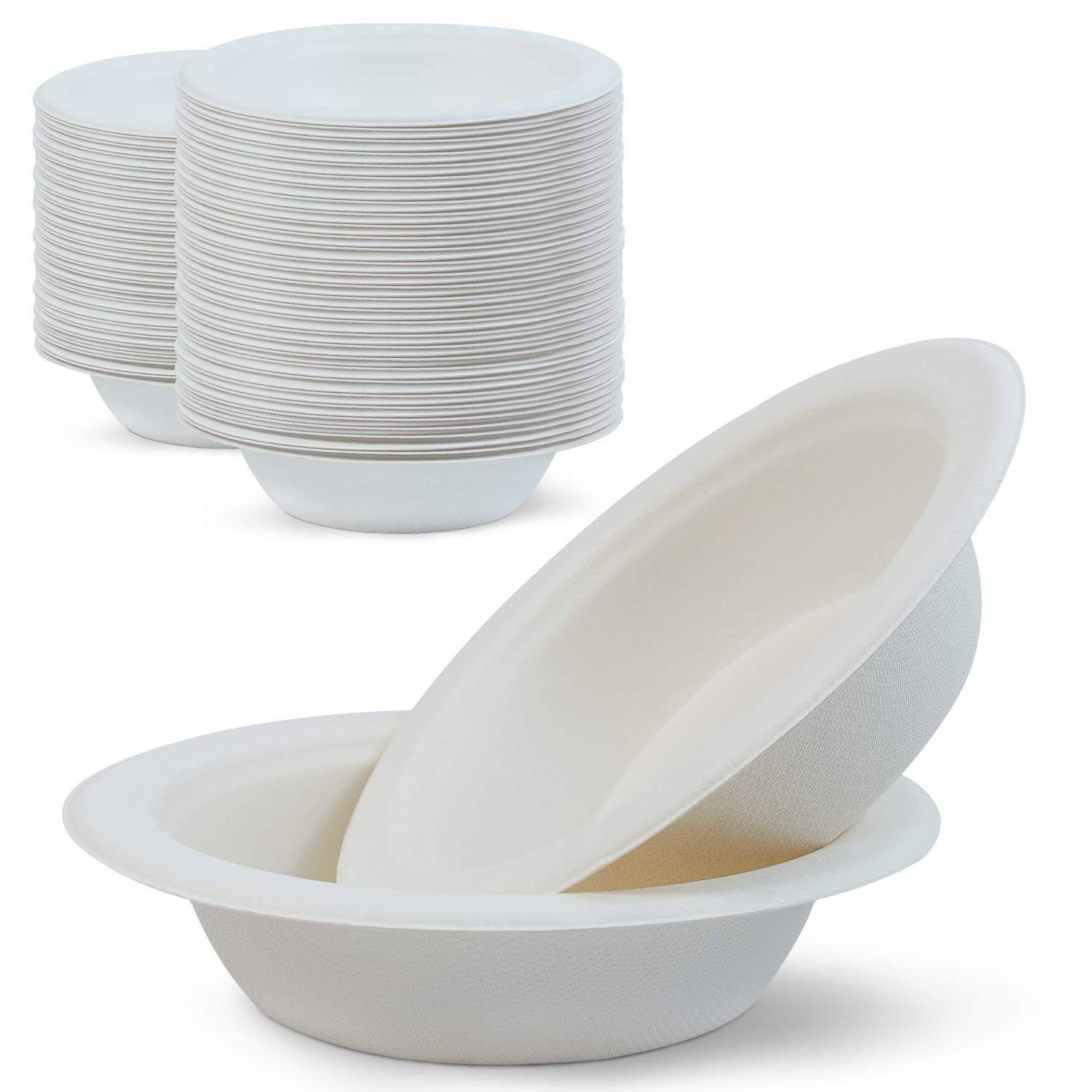 16 oz Compostable Bowls (1000 Count) - Eco-Friendly Disposable Tableware Made from Natural Sugarcane Fiber - Perfect for Parties, Picnics, and Everyday Use
