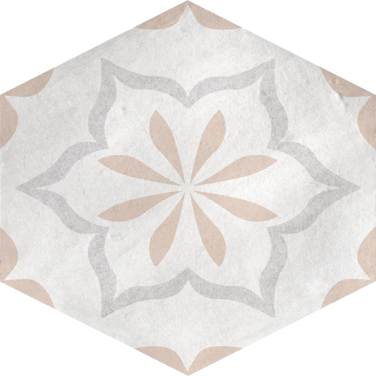 Premium Porcelain Hexagonal Floor Tiles - Fez Collection in Golden Glow | Modern Kitchen Backsplash & Bathroom Wall Tiles | Waterproof & Durable for Home Renovation