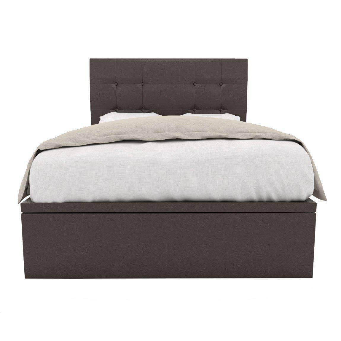 Jaxon Faux Leather Upholstered Storage Platform Bed with Underbed Drawers - Modern Queen Size Bed Frame for Small Space Bedroom, Guest Room & Dorm
