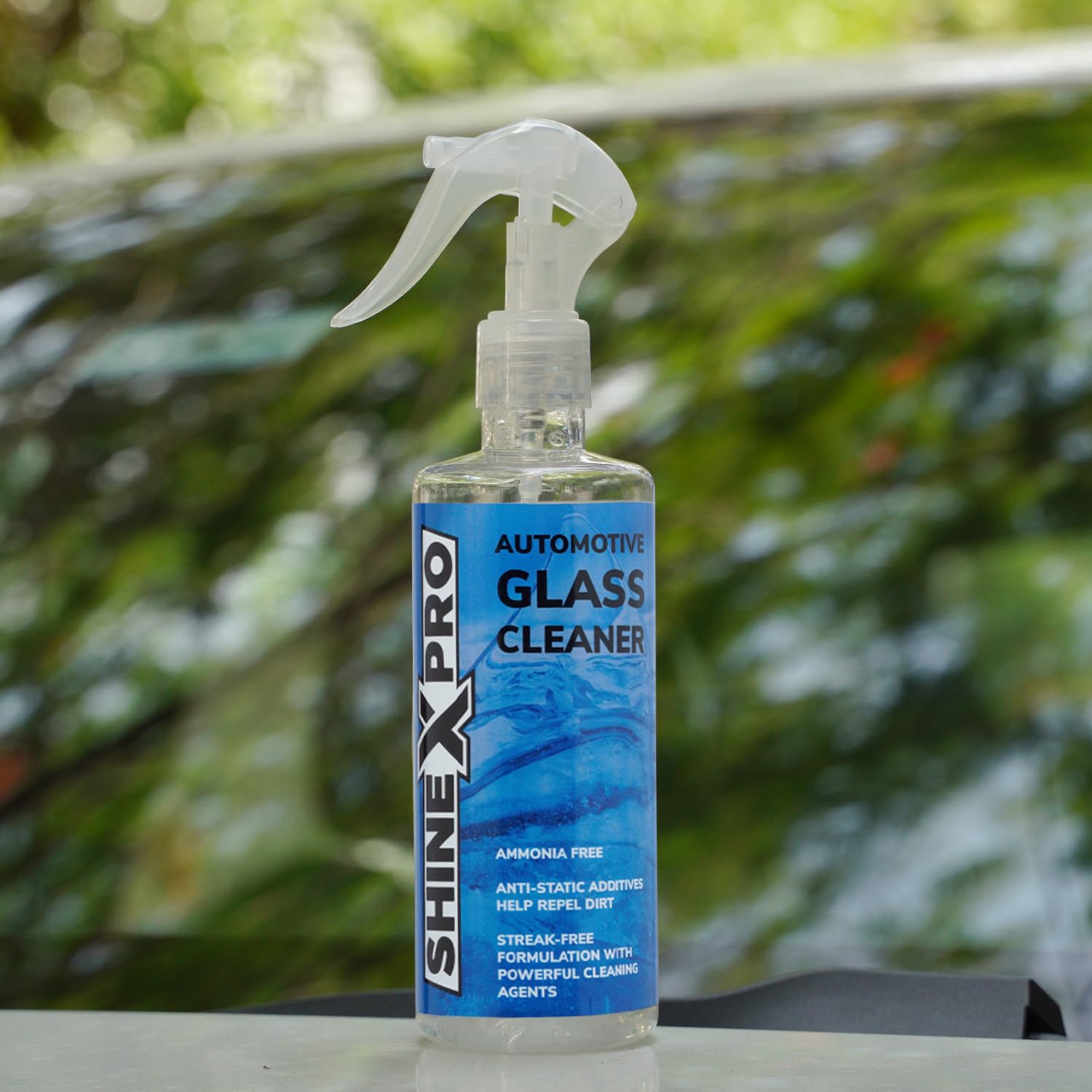 ShineXPro Car Glass Cleaner - Streak-Free Windshield Cleaner with Anti-Static Dust Repellent | Ammonia-Free Formula & Powerful Cleaning Agents | Safe for Tinted & Coated Glass | Perfect for Cars, Trucks, RVs & Motorcycles