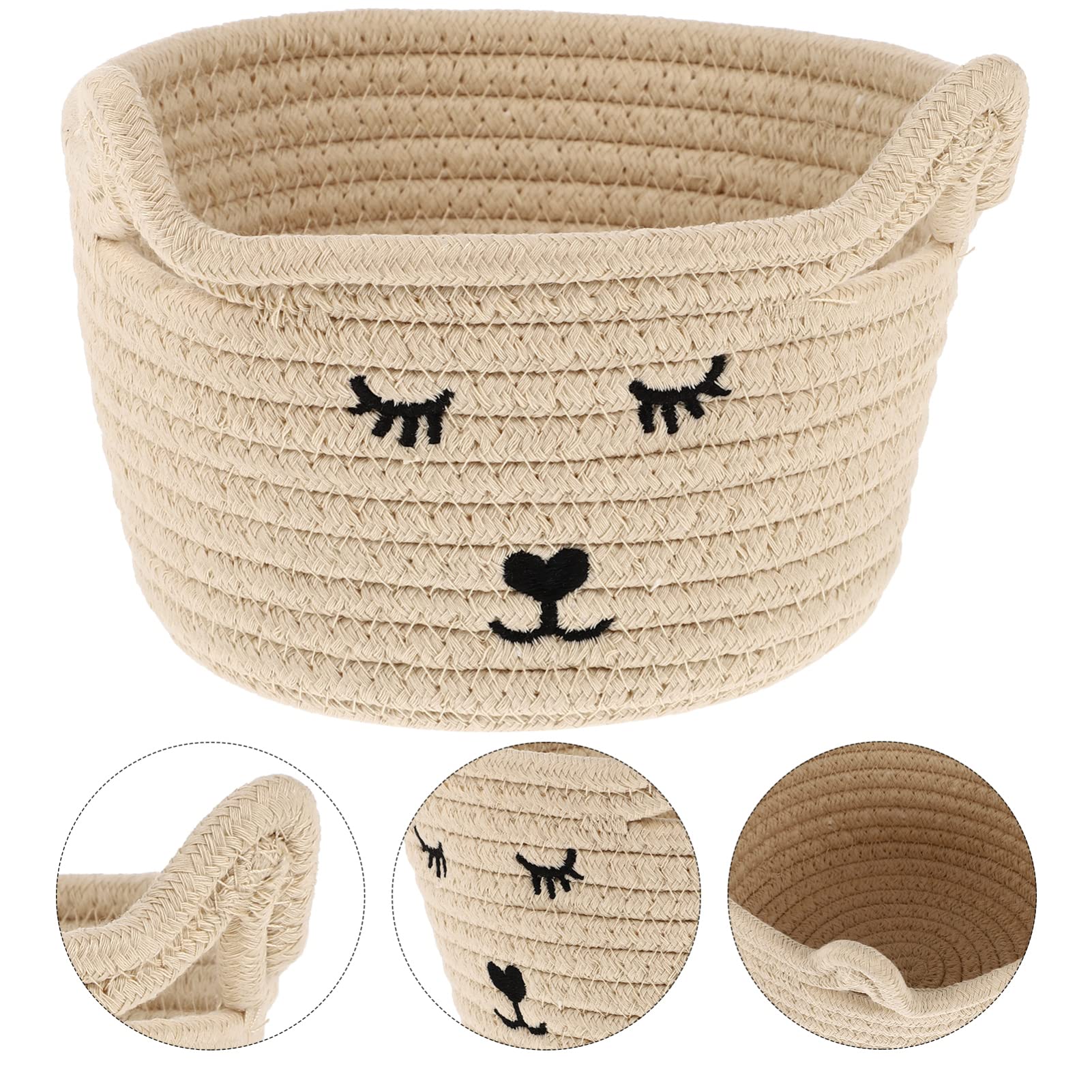 Cabilock Cotton Rope Storage Basket - Multipurpose Organizer for Office, Desktop, Bathroom & Home Decor - Perfect for Organizing Keys, Mail, Toys & More