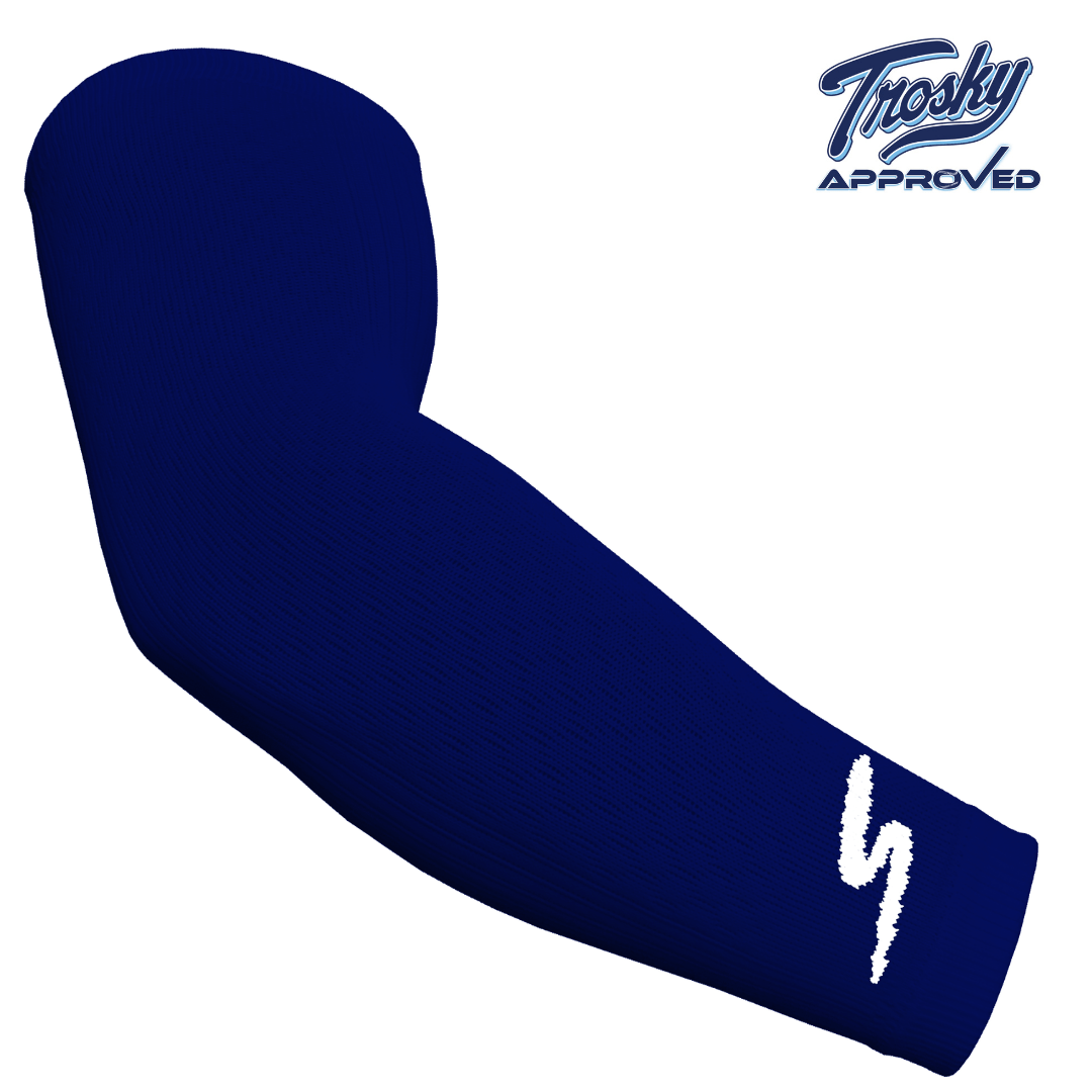 Stinger Premium Arm Sleeve for Basketball & Sports - Navy Blue Compression Sleeve for Men & Women - UV Protection & Muscle Support for Running, Gym, Workout & Outdoor Activities