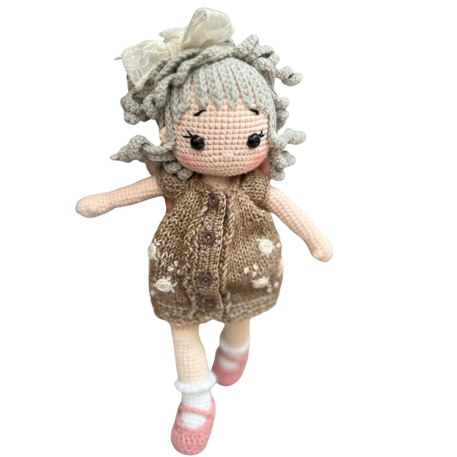 Handmade Crochet Baby Doll - Safe Cotton Yarn Gift for Kids | Birthday, Mother's Day & Home Decor | Amigurumi Fairy Toy