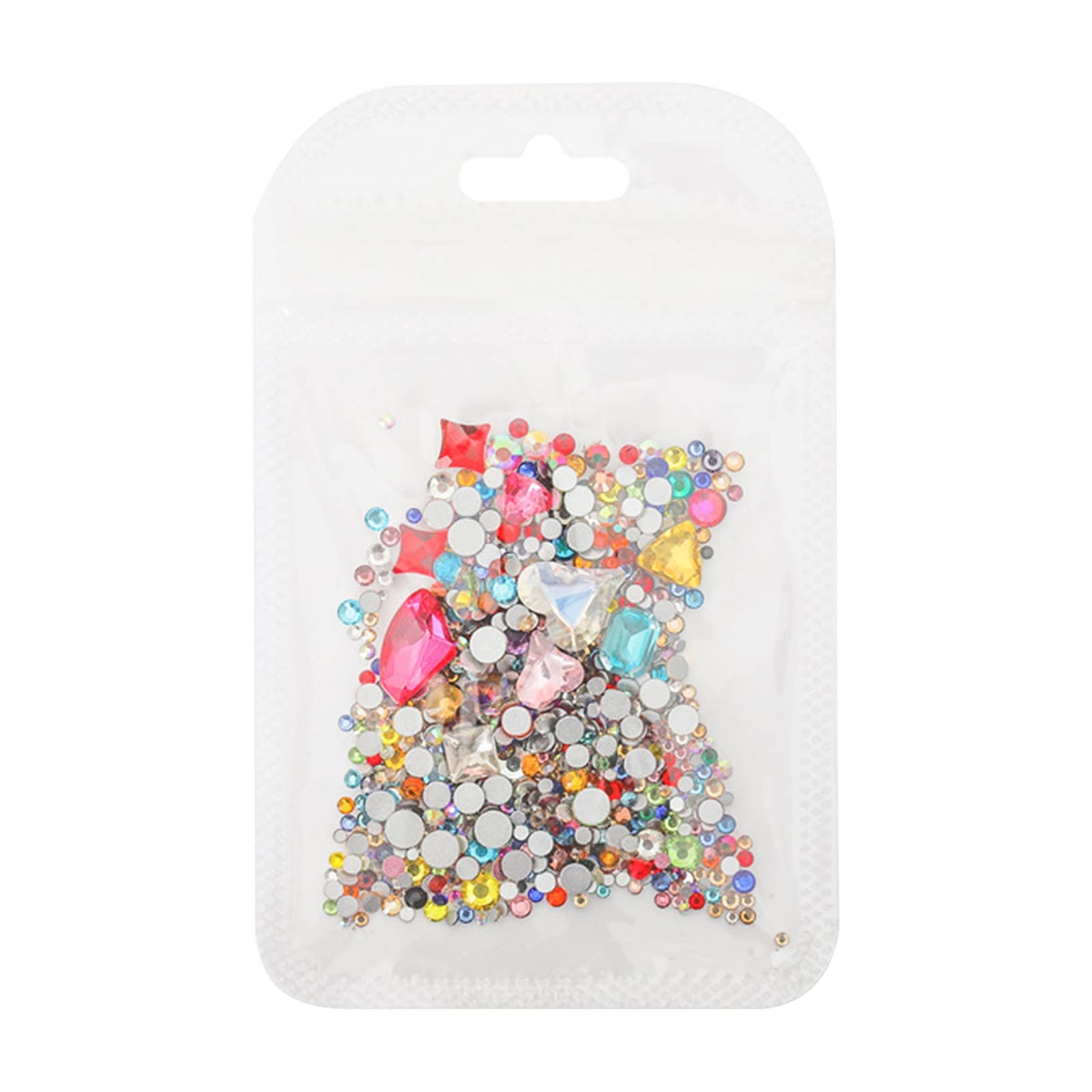 Prevently DIY Nail Art Supplies - Flat Bottom AB Diamond Sequins, Glass Nail Jewelry Accessories for Manicure, Nail Decoration & Crafting (One Size) | Perfect for Nail Salons, Home DIY, Party Makeup & Gift Making