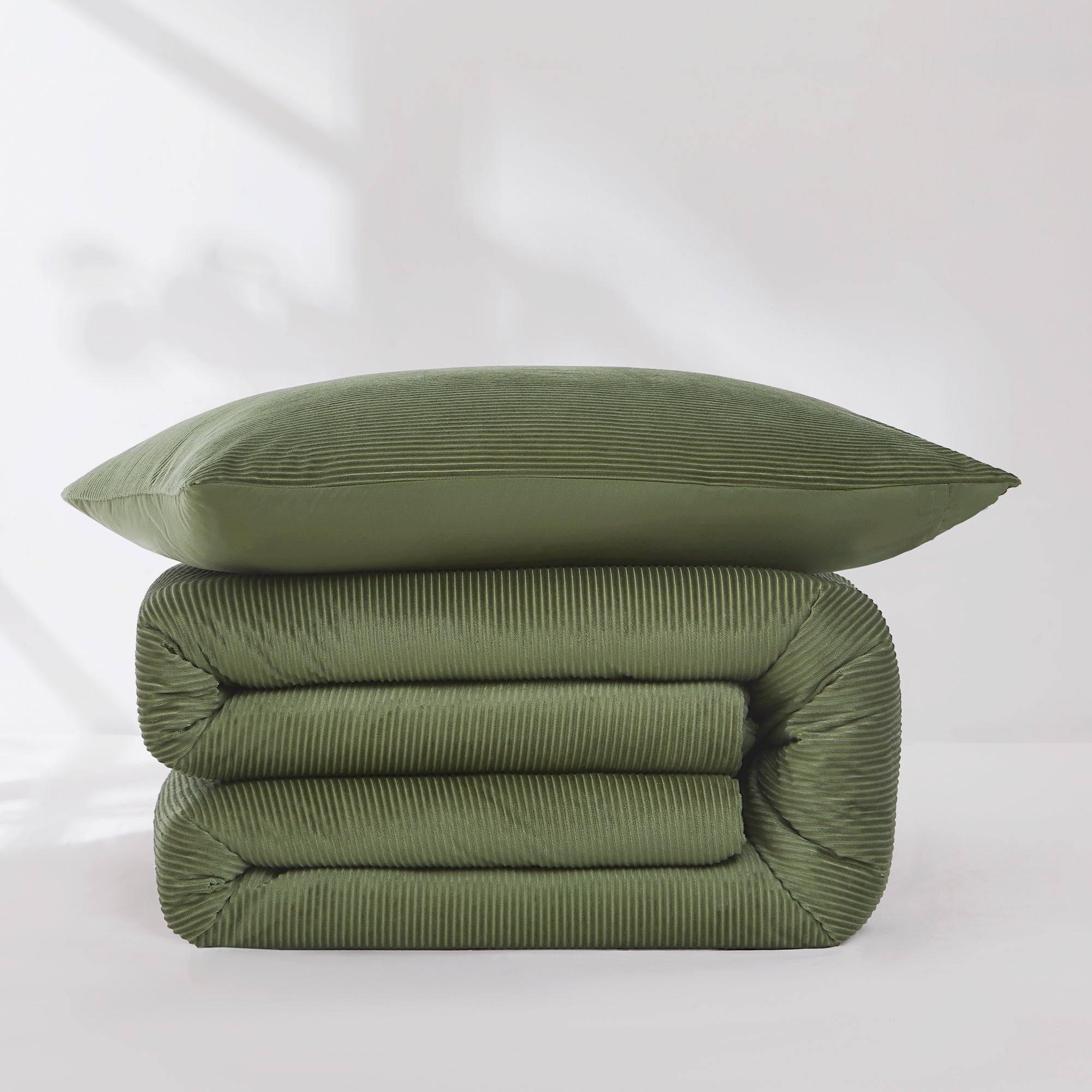 Arden Ribbed Corduroy Comforter Set - Soft & Durable Bedding Collection for Cozy Bedroom Decor | Perfect for Winter Nights & Home Styling