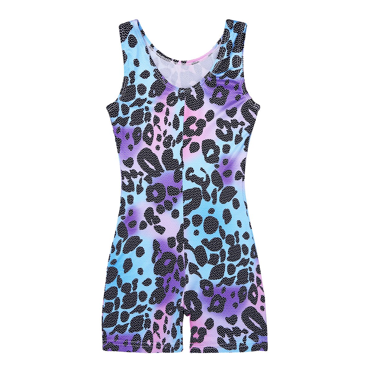 Yeahdor Kids Girls One Piece Leopard Print Gymnastics Leotard Ballet Dance Unitard Workout Training Biketard for Competition, Performance & Practice - Perfect for Recitals, Gym Classes, Dance Studios & Costume Events