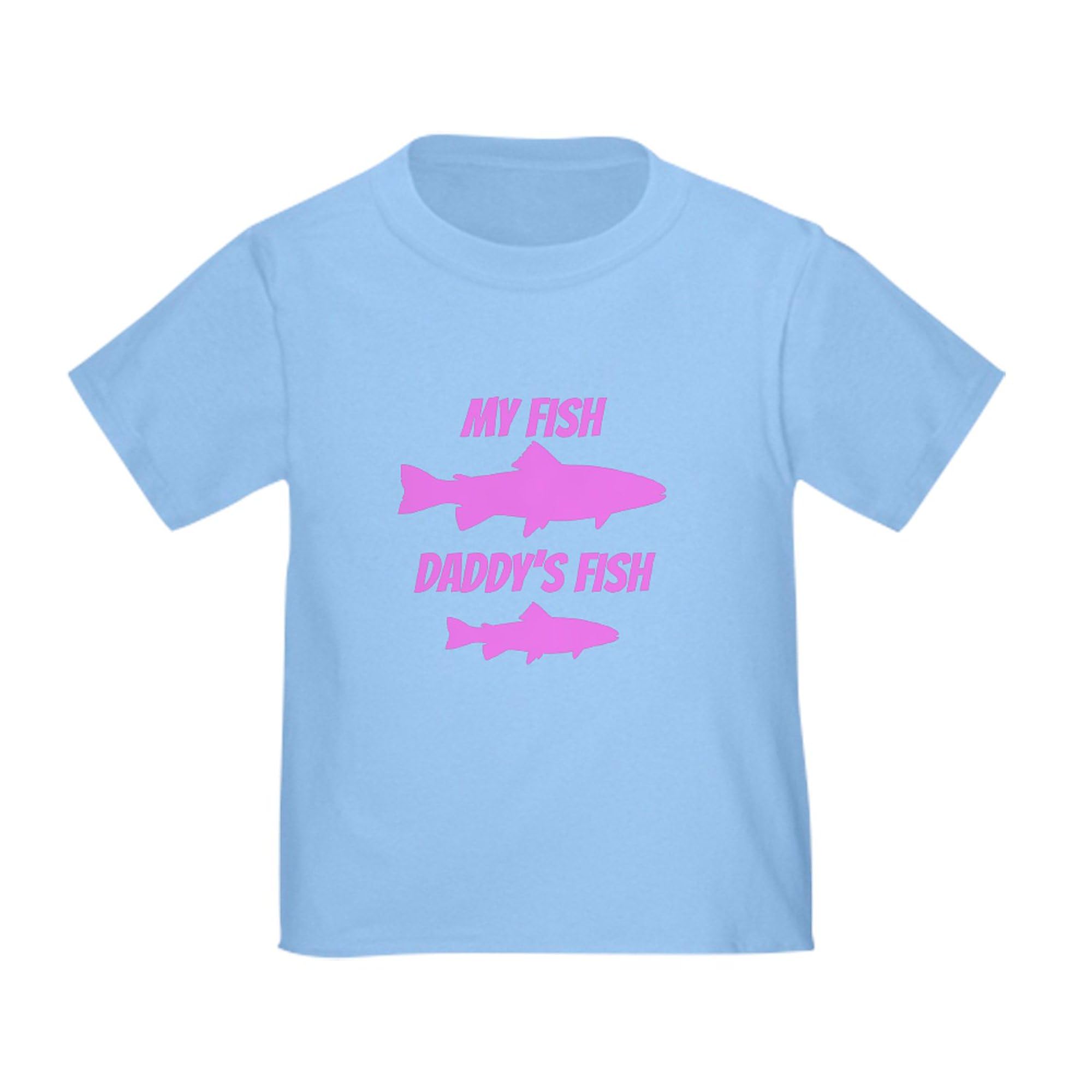 My Fish Daddy's Fish T-Shirt - Cute Toddler Graphic Tee | 100% Cotton Soft & Comfortable | Perfect for Family Outings, Beach Trips & Father's Day Gifts