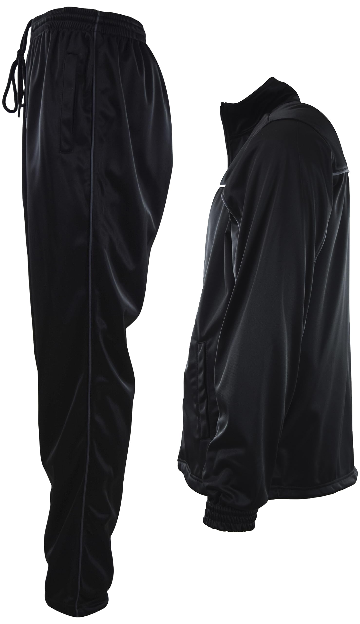 Men's Active Tracksuit with Zippered Back Pocket - Comfortable Workout & Gym Jogging Suit for Running, Training & Casual Wear