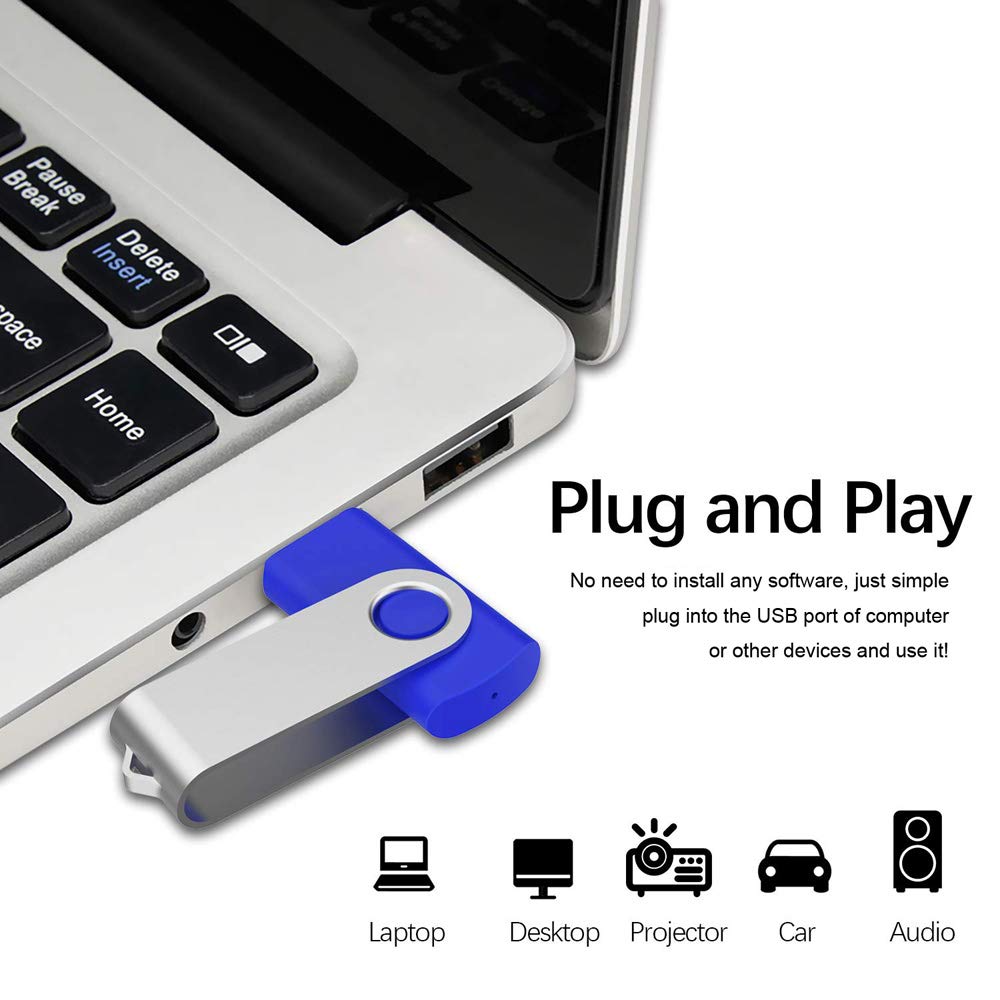 Aiibe 16GB USB Flash Drive Bulk Pack (50 Pack) - USB 2.0 Thumb Drives Memory Stick for Data Storage, File Transfer - Perfect for Office, School, Business, Events & Bulk Giveaways