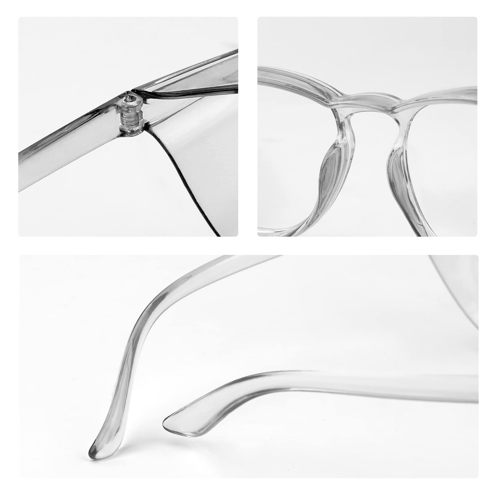 Clear Lightweight Safety Glasses with Side Shields - ANSI Certified Protective Eyewear for Men & Women - Perfect for Construction, Woodworking, and DIY Projects
