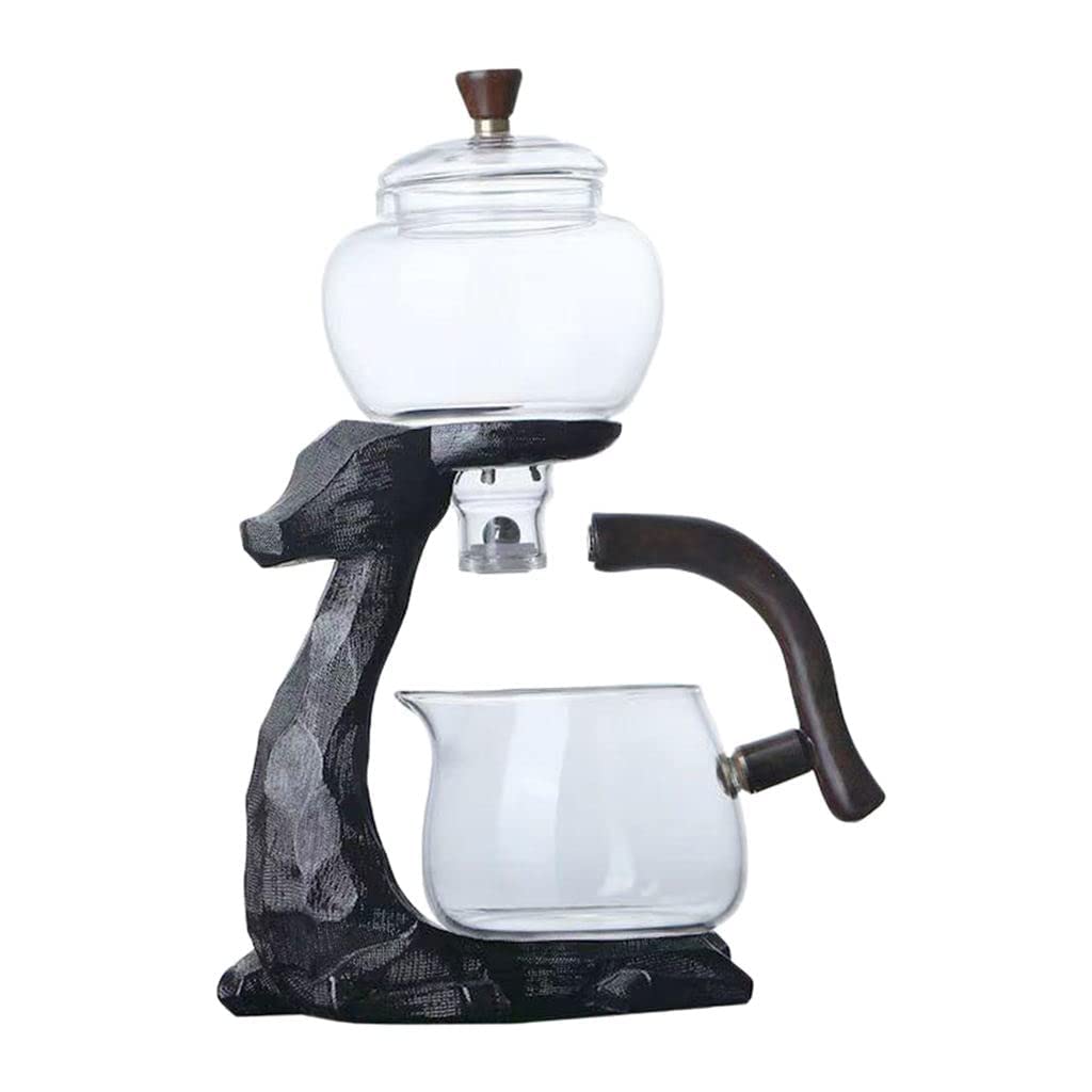 Premium Heat-Resistant Glass Tea Set with Magnetic Water Diversion - Semi-Automatic Tea Maker & Kungfu Teapot for Easy Brewing - Perfect for Home, Office & Tea Ceremonies