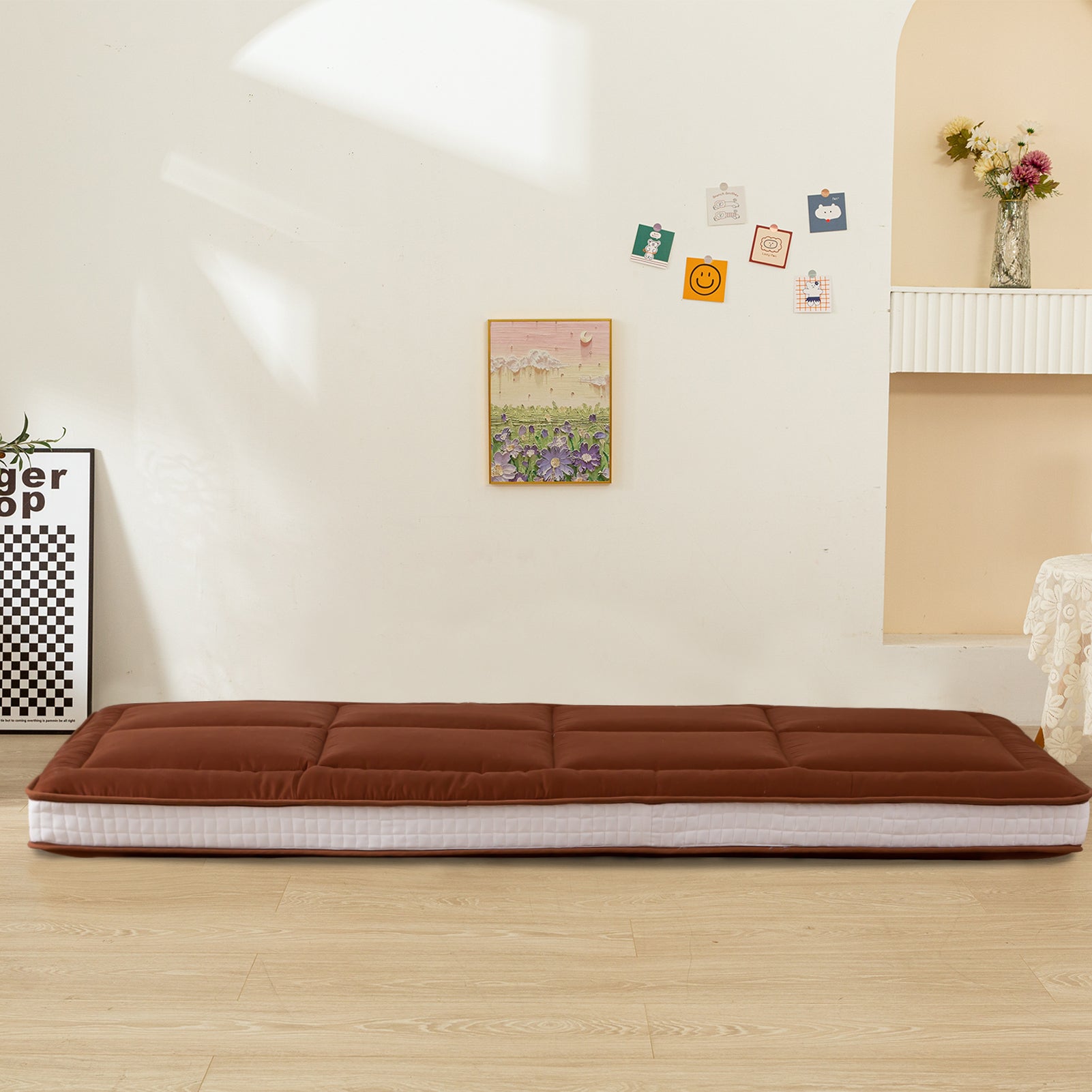 MAXYOYO 32 x 75 Inch Cot Size Futon Mattress - Foldable Floor Mattress, Tatami Mat for Guest Bed, Camping & Home Decor | Comfortable & Space-Saving Sleeping Solution