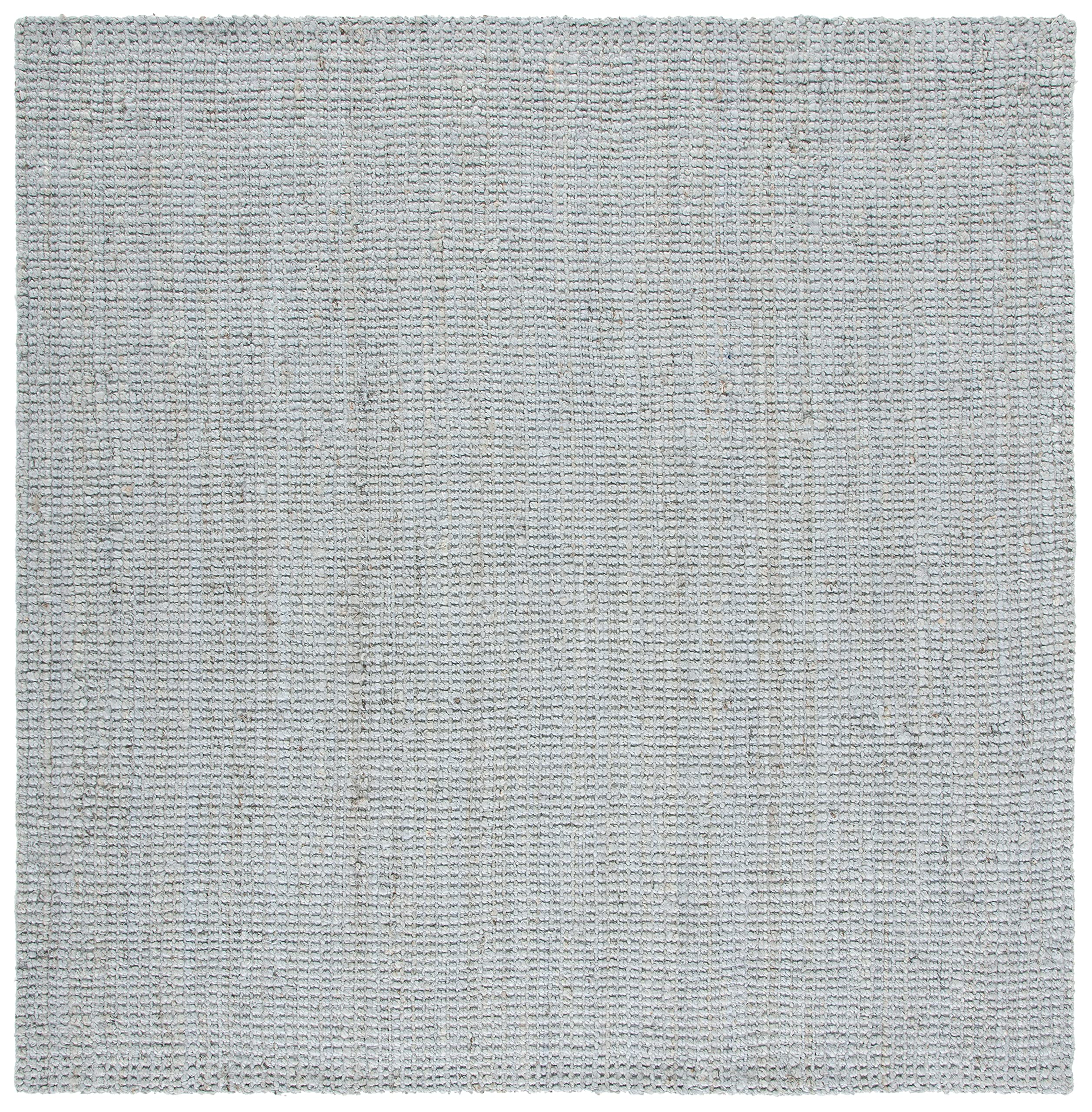 SAFAVIEH Natural Fiber Collection 9'x9' Square Grey NF730F Handmade Farmhouse Premium Jute Area Rug - Perfect for Living Room, Bedroom & Boho Home Decor