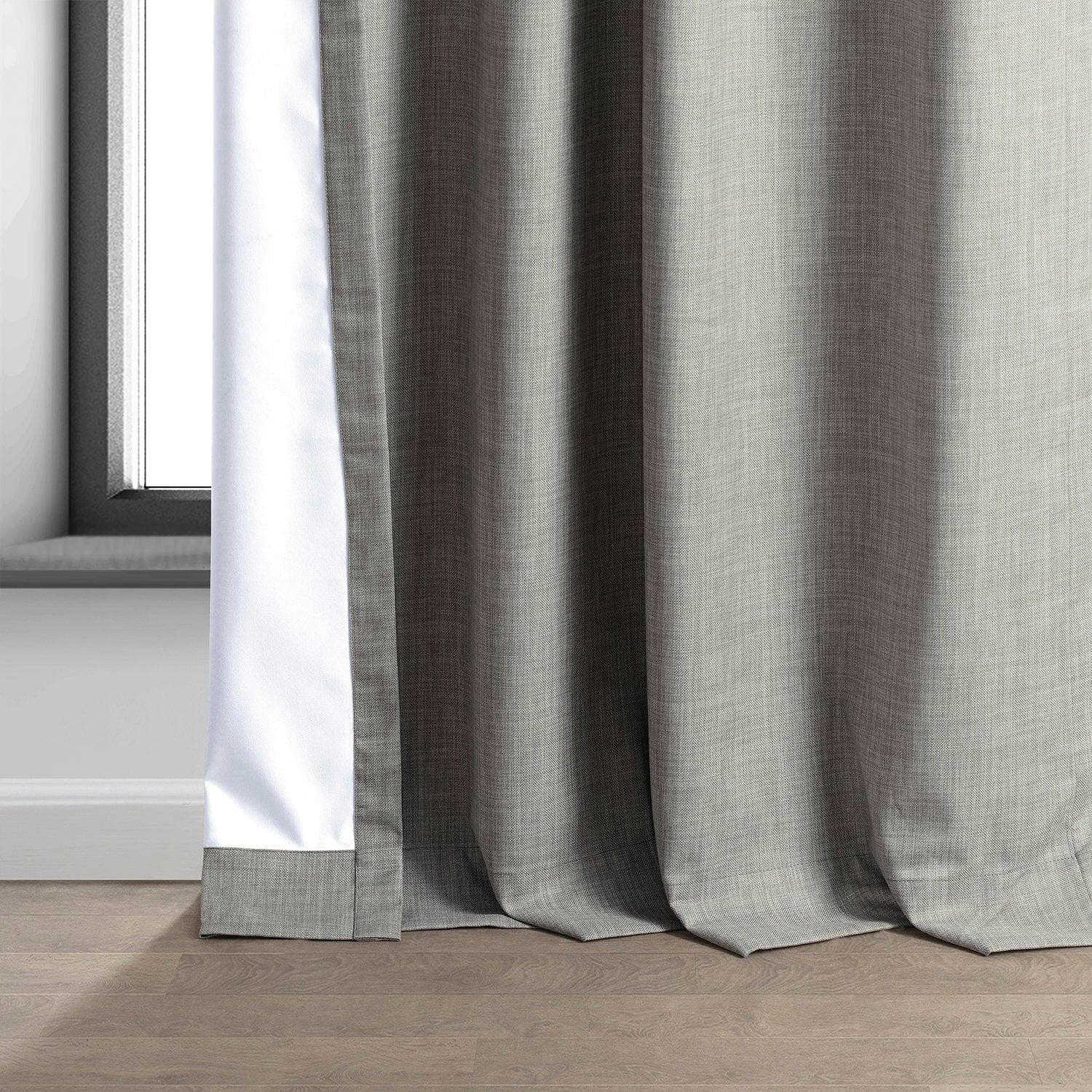 Premium Dark Greige Blackout Curtains - Thermal Insulated Linen Hotel Drapes for Bedroom & Living Room - Noise Reducing & Energy Saving Window Treatments for Home & Office