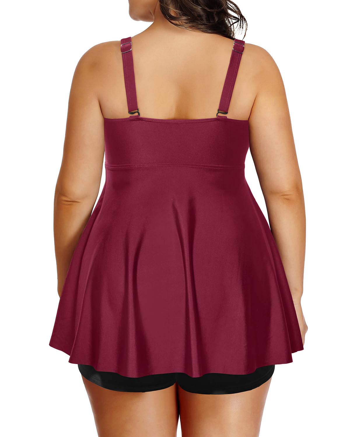 Two Piece Plus Size Tankini Swimsuits for Women - Tummy Control Swim Top with Shorts, Long Flowy Bathing Suits | Perfect for Beach Vacations, Pool Parties & Summer Getaways