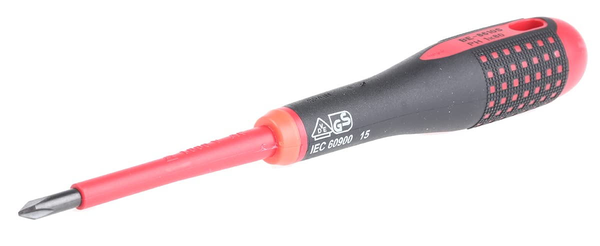 BAHCO BE-8610S 1000V Insulated Phillips Screwdriver with Ergonomic Handle - Perfect for Electricians, DIY Projects & Home Repairs