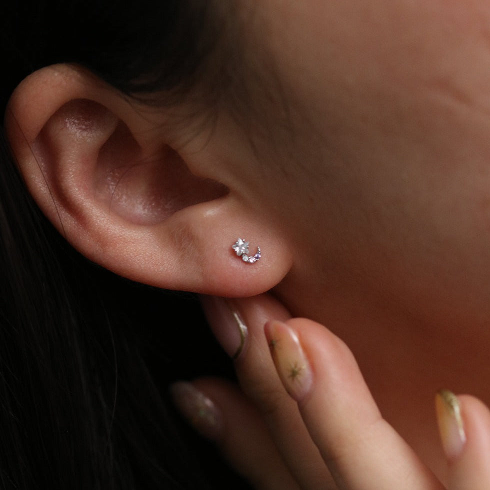 Tiny Moon Earrings - Dainty Crescent Moon Studs for Women | Perfect for Everyday Wear, Gifts & Boho Style