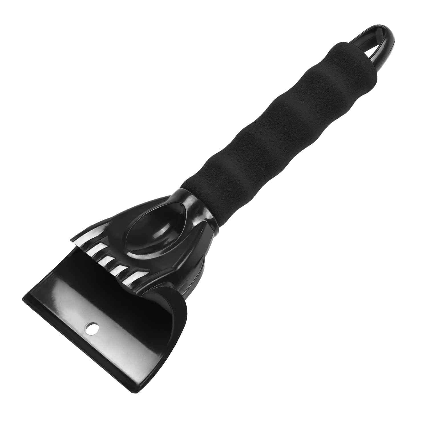1 Pack Black Snow and Ice Scraper for Car Windshield - Heavy Duty Frost Removal Tool with Comfortable Foam Handle - Scratch-Free for Car, Truck & SUV Windows - Perfect for Winter Driving and Emergency Roadside Use
