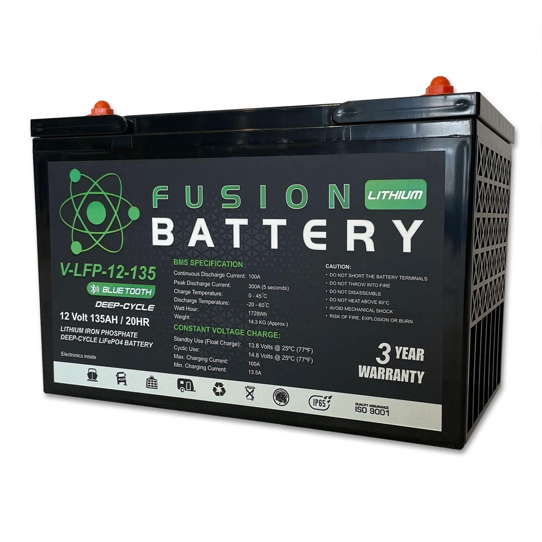 12V 100Ah Deep Cycle Lithium Battery for RV, Marine, Solar - Rechargeable LiFePO4 Battery with 5000+ Cycles, Perfect for Off-Grid Power, Camping, Boating