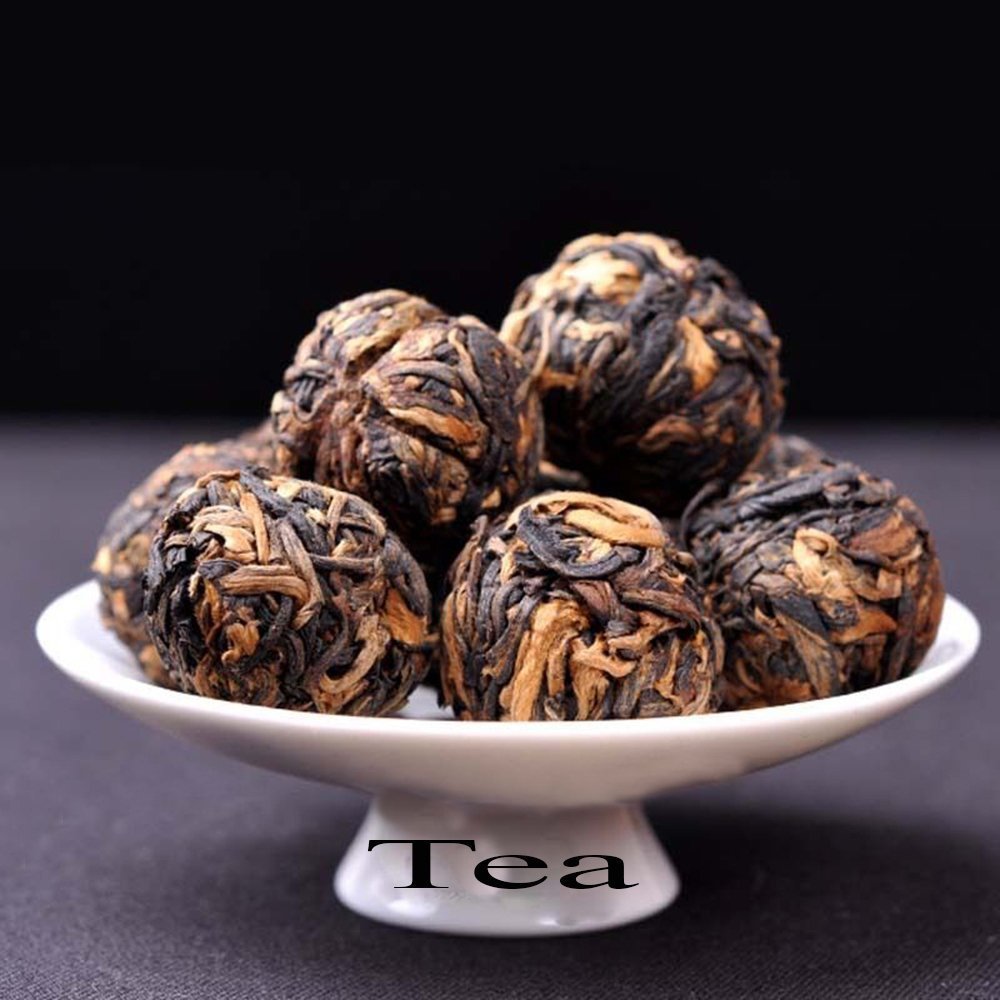 Premium Yunnan Black Dragon Pearls Loose Leaf Tea - Bold Caffeine Black Tea - 220g (8-ounce) - Perfect for Morning Boost, Afternoon Relaxation & Tea Ceremonies