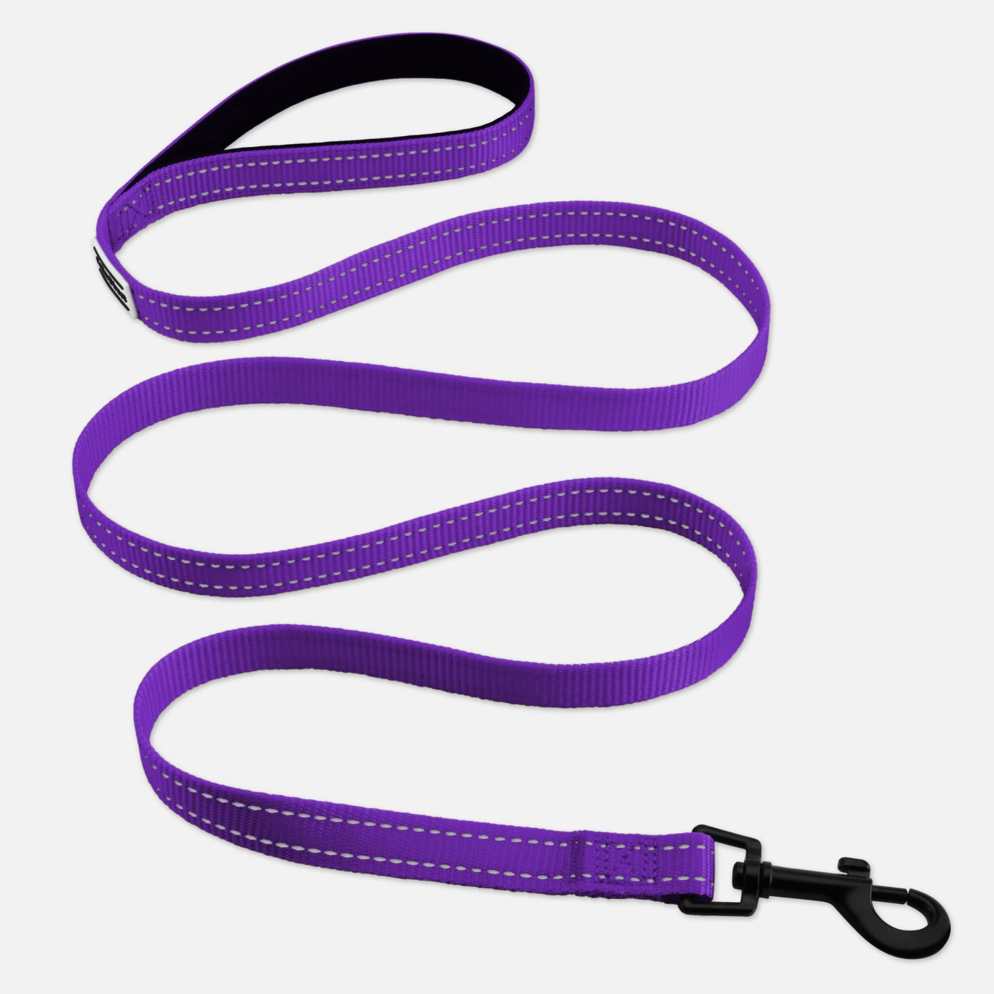 **CollarDirect Heavy Duty Nylon Dog Leash - 5ft Reflective Pet Leash for Small, Medium & Large Dogs - Durable Training & Walking Leash for Outdoor Adventures (Purple, Small) - Perfect for Daily Walks, Jogging & Obedience Training**