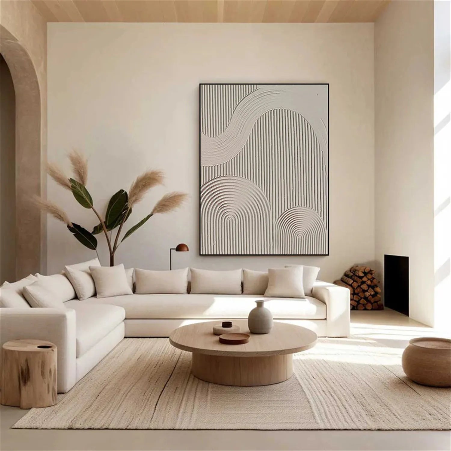 Beige & Brown Abstract Wall Art Print #BB104 - Modern Home Decor for Living Room, Bedroom & Office