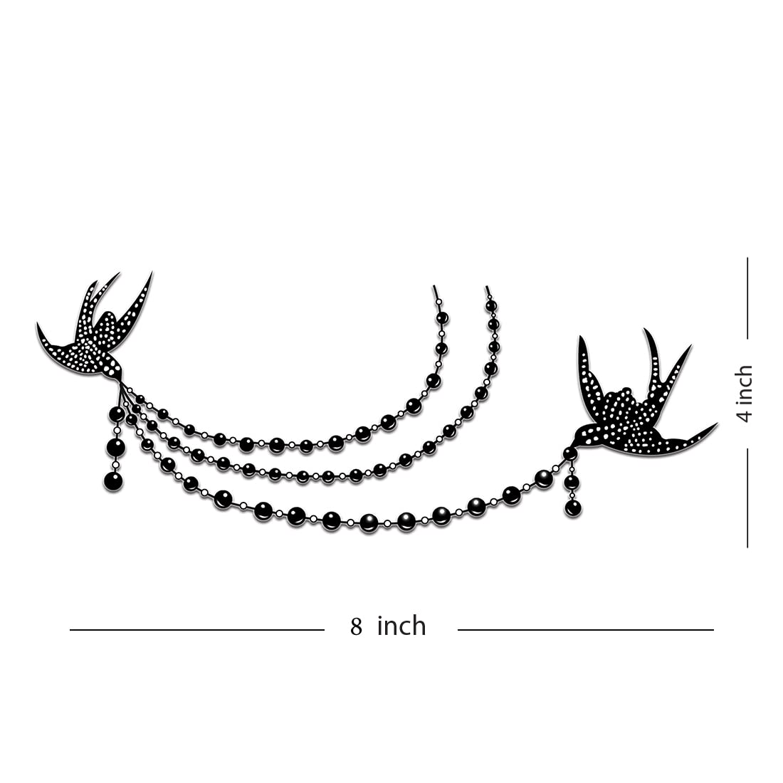 Waterproof Temporary Tattoo for Women & Men - Elegant Necklace Design Body Art | Perfect for Parties, Festivals, and Summer Beach Looks