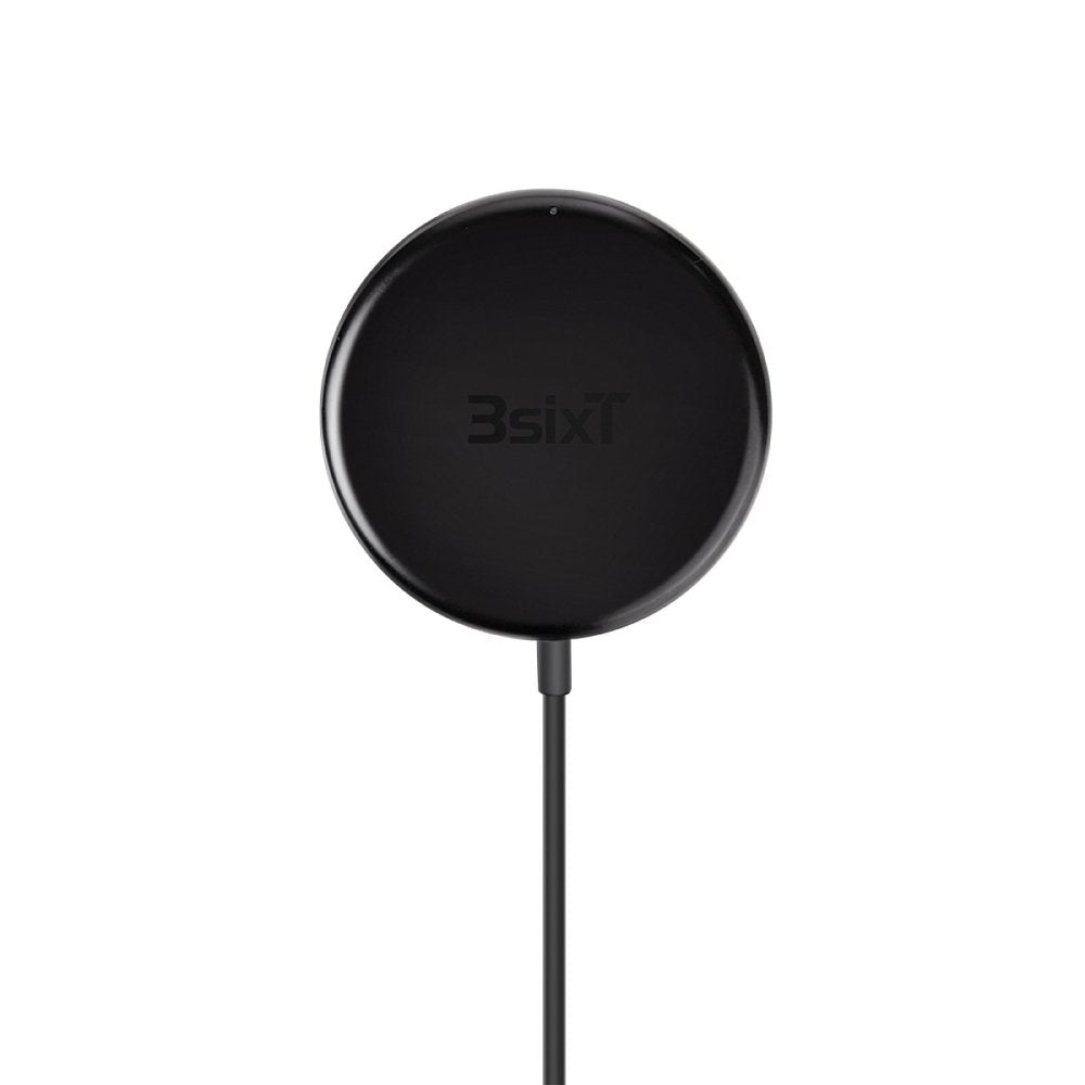 3sixT 15W Magnetic Wireless Charger - Fast Qi-Certified Charging for iPhone 12/13/14, Samsung Galaxy, AirPods - Perfect for Home, Office & Car Use