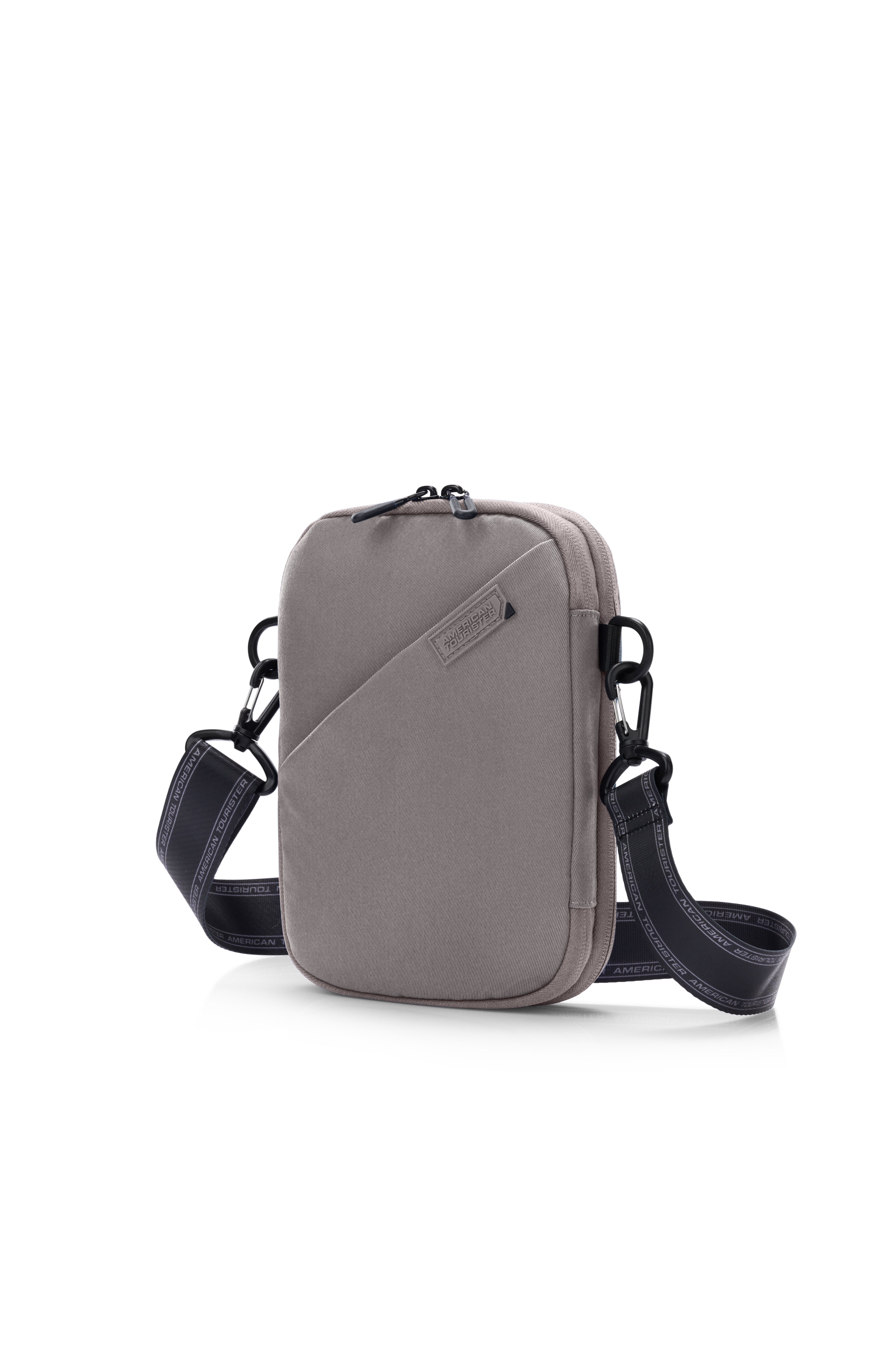 American Tourister Vega 3.0 Orbit Crossbody Bag - Lightweight Travel Purse for Women, Adjustable Shoulder Strap, Durable Nylon (Beige) - Perfect for Daily Commute, Shopping & Weekend Getaways