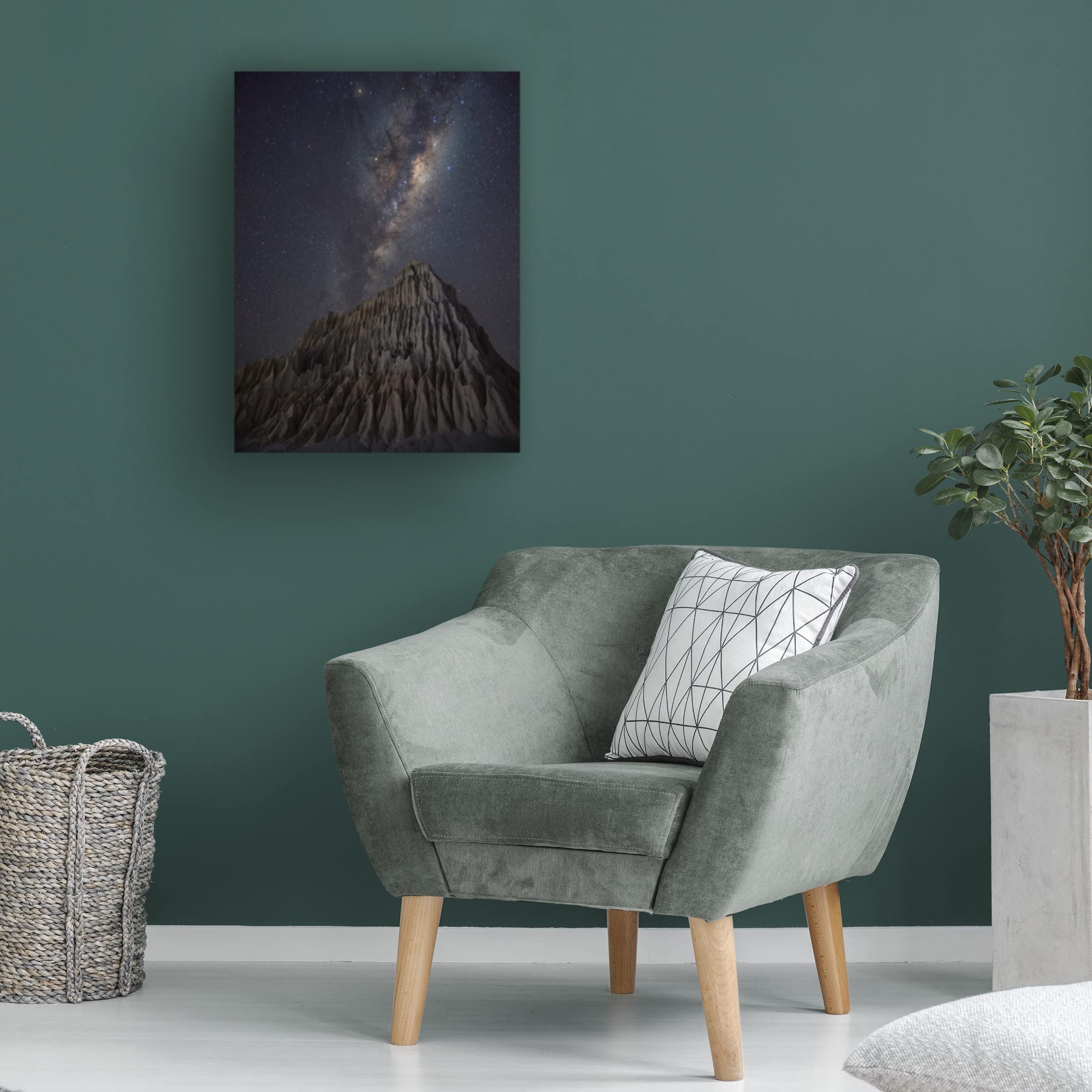 Trademark Fine Art 'Pyramid In Mungo' Canvas Wall Art Print by Jingshu Zhu - Modern Abstract Painting for Living Room, Bedroom & Office Decor