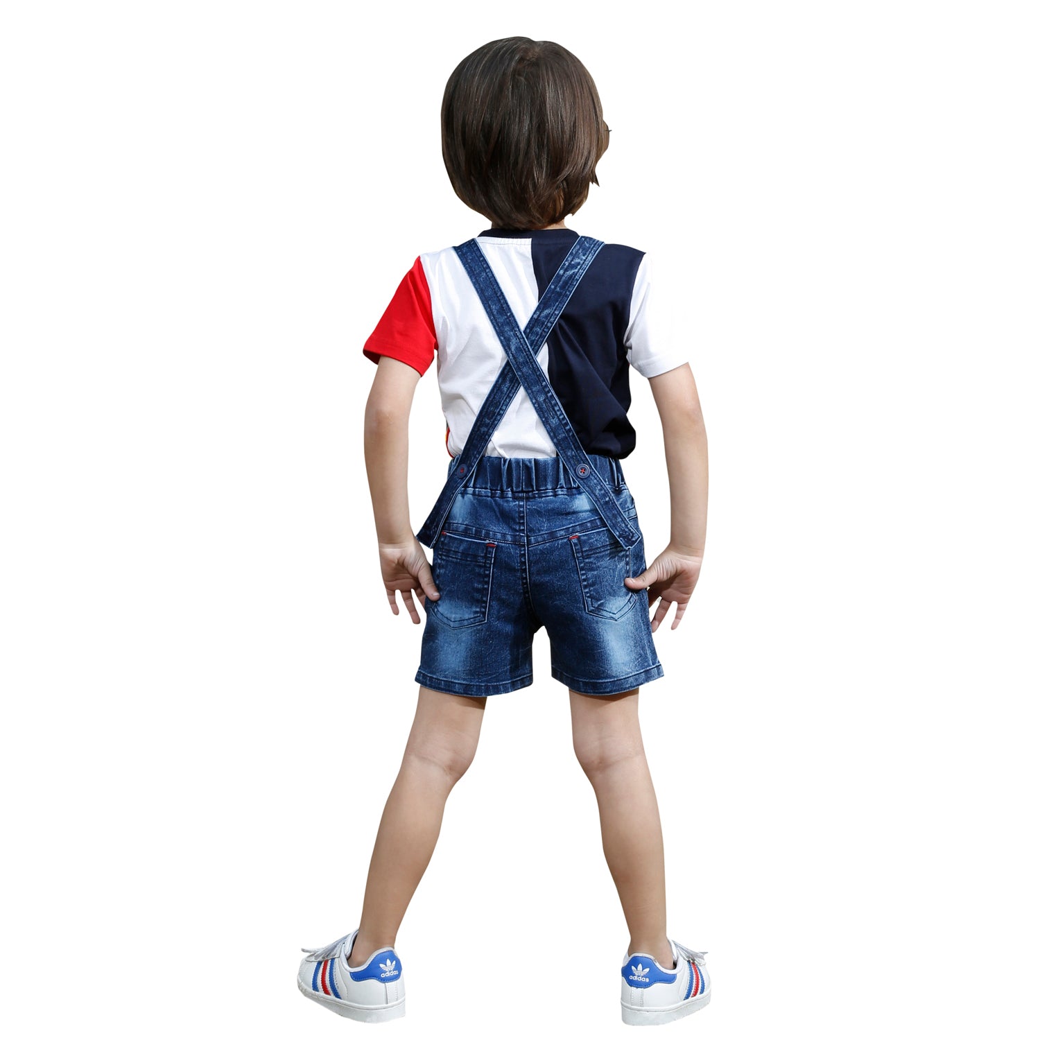 Stylish ¾ Sleeve Denim Dungaree Set for Women - Trendy Casual Outfit for Everyday Wear, Work, and Weekend Adventures