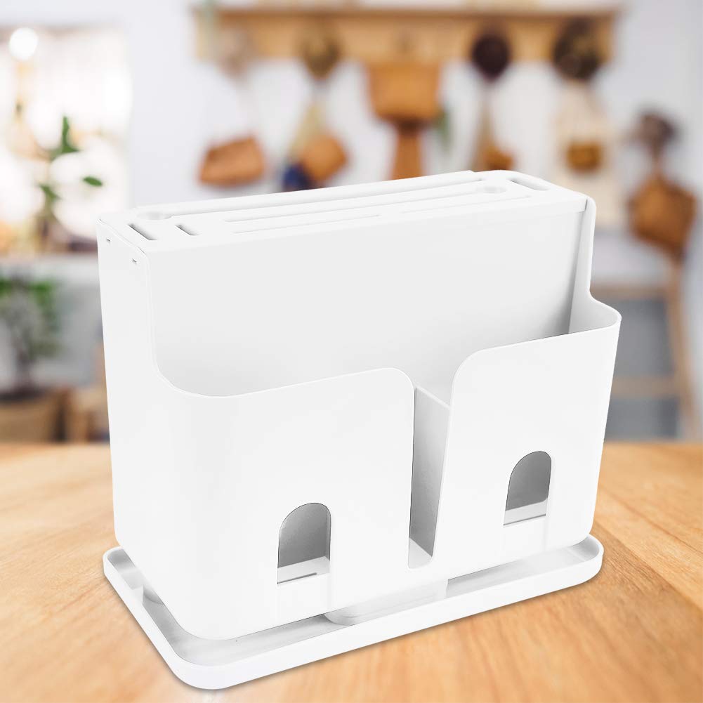 Valentine's Day Carnival Multi-Functional Knife Storage Holder - White Kitchen Organizer for Home & Restaurant Use | Perfect for Countertop, Drawer & Cabinet Organization