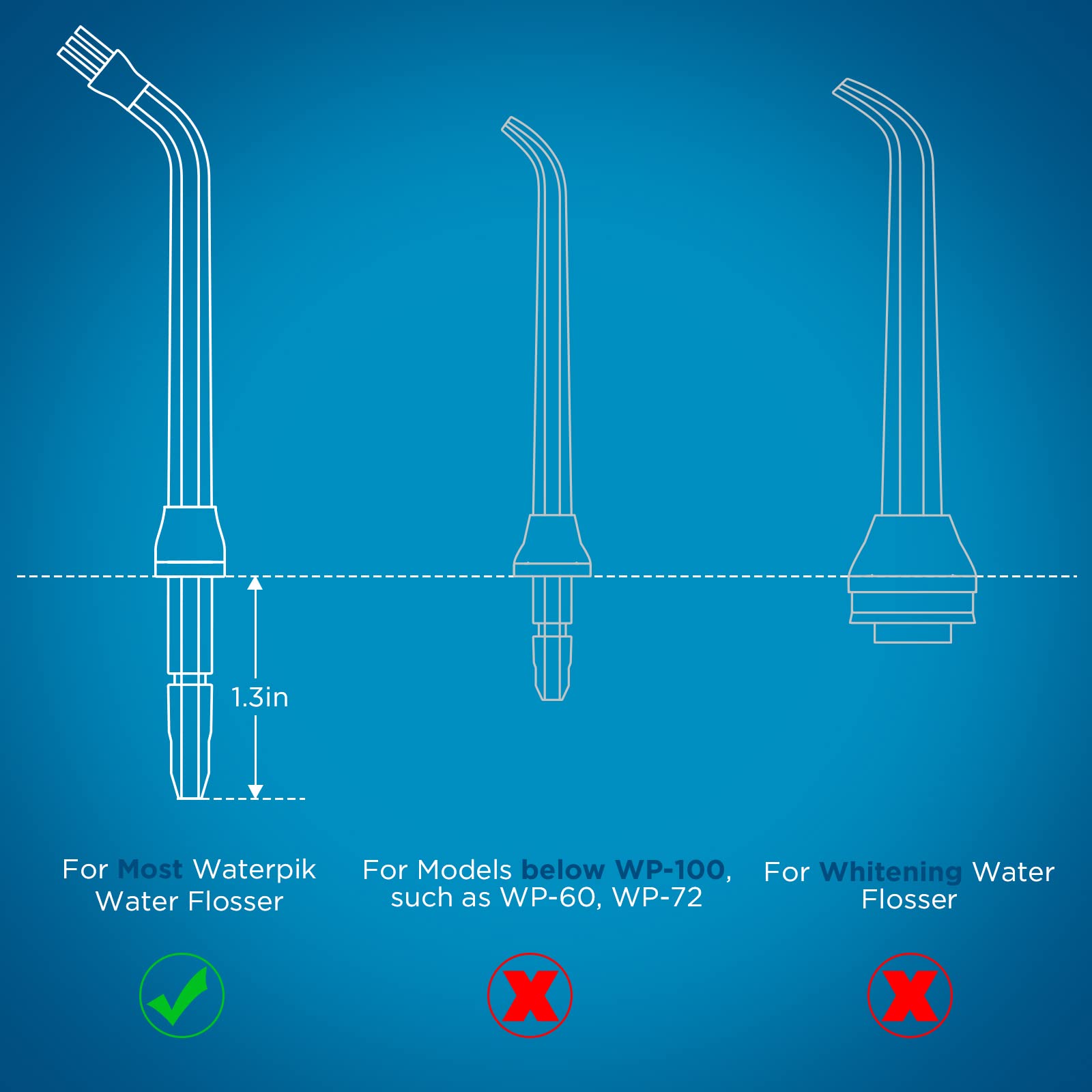Waterpik Replacement Heads & Plaque Chaser Tips - 6 Pack for Optimal Oral Hygiene, Perfect for Travel, Home, and Dental Care