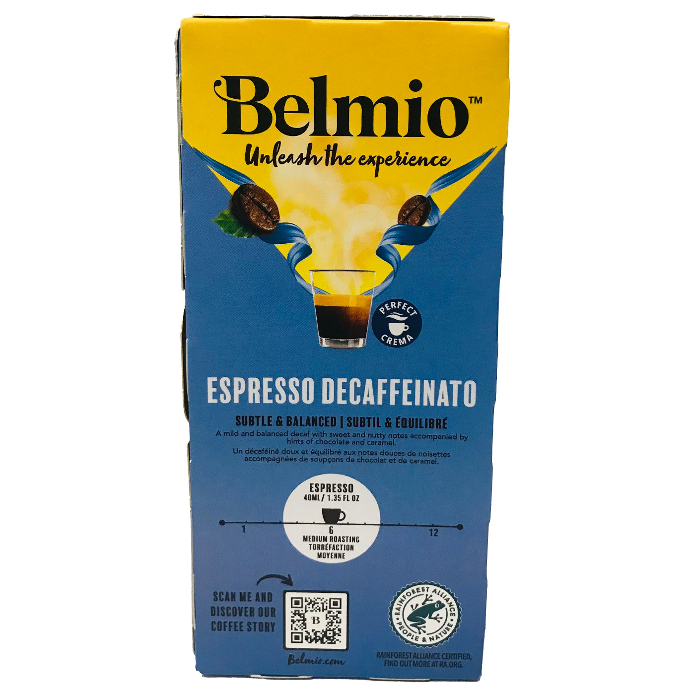 Belmio Decaffeinated Coffee Pods for Nespresso® Machines - 6 Capsules x 10 Pack (60 Total) - Rich & Smooth Flavor - Perfect for Afternoon Relaxation or Evening Enjoyment