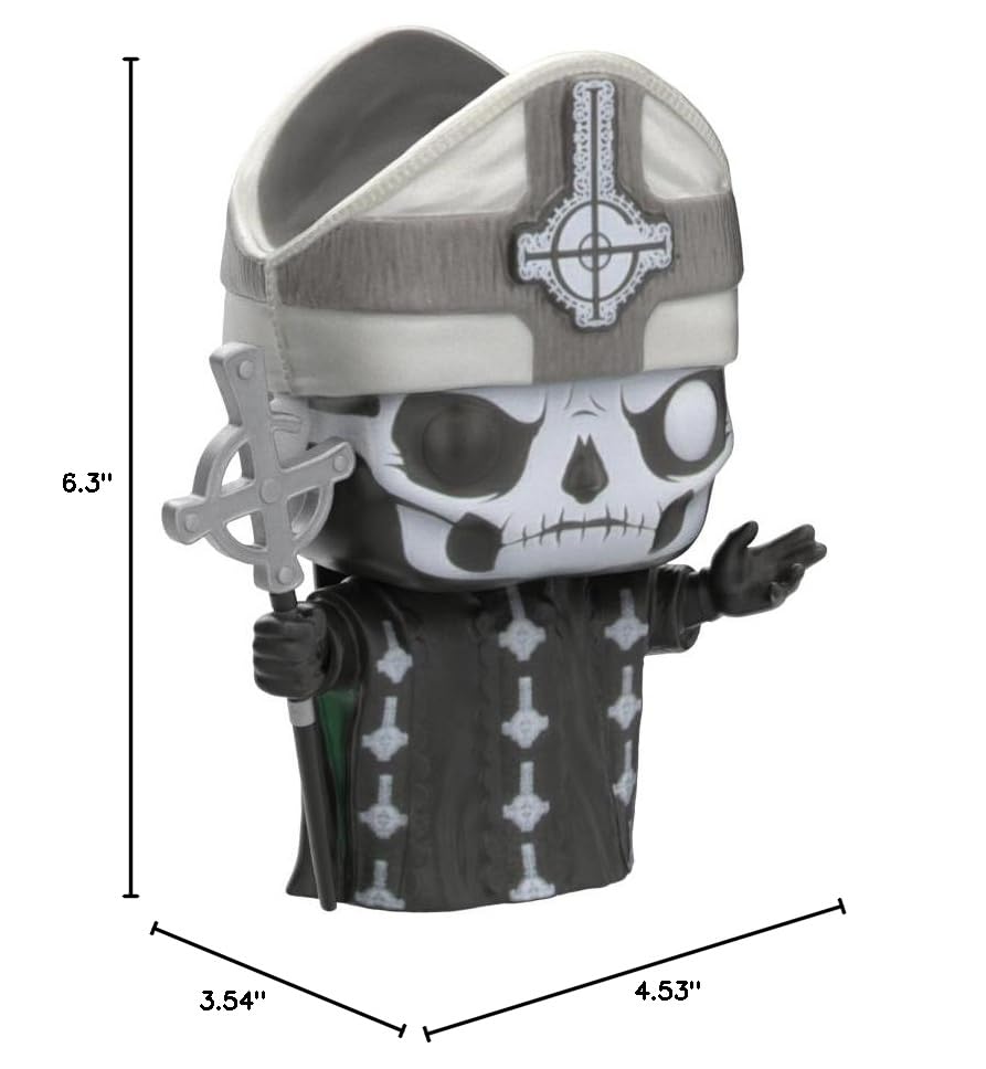 Funko Pop! Rocks Papa Emeritus II Exclusive #125 - Ghost Collectible Vinyl Figure for Music Fans & Horror Enthusiasts - Perfect for Display, Gifts & Pop Culture Collections