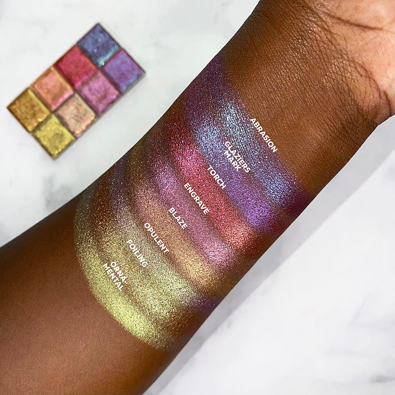 Blaze Glitter Multichrome Eyeshadow Palette - Long Lasting Highly Pigmented Makeup for Party, Night Out & Special Occasions