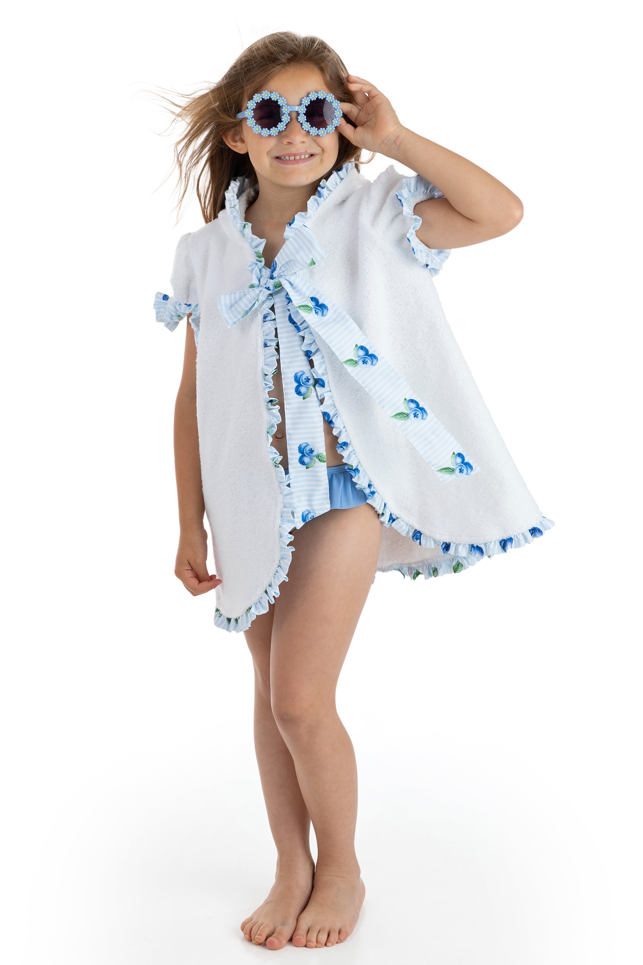 Stylish Blueberries Beach Cover Up - Lightweight & Breathable Swimwear Cover for Women - Perfect for Pool, Beach, Vacation & Summer Outings