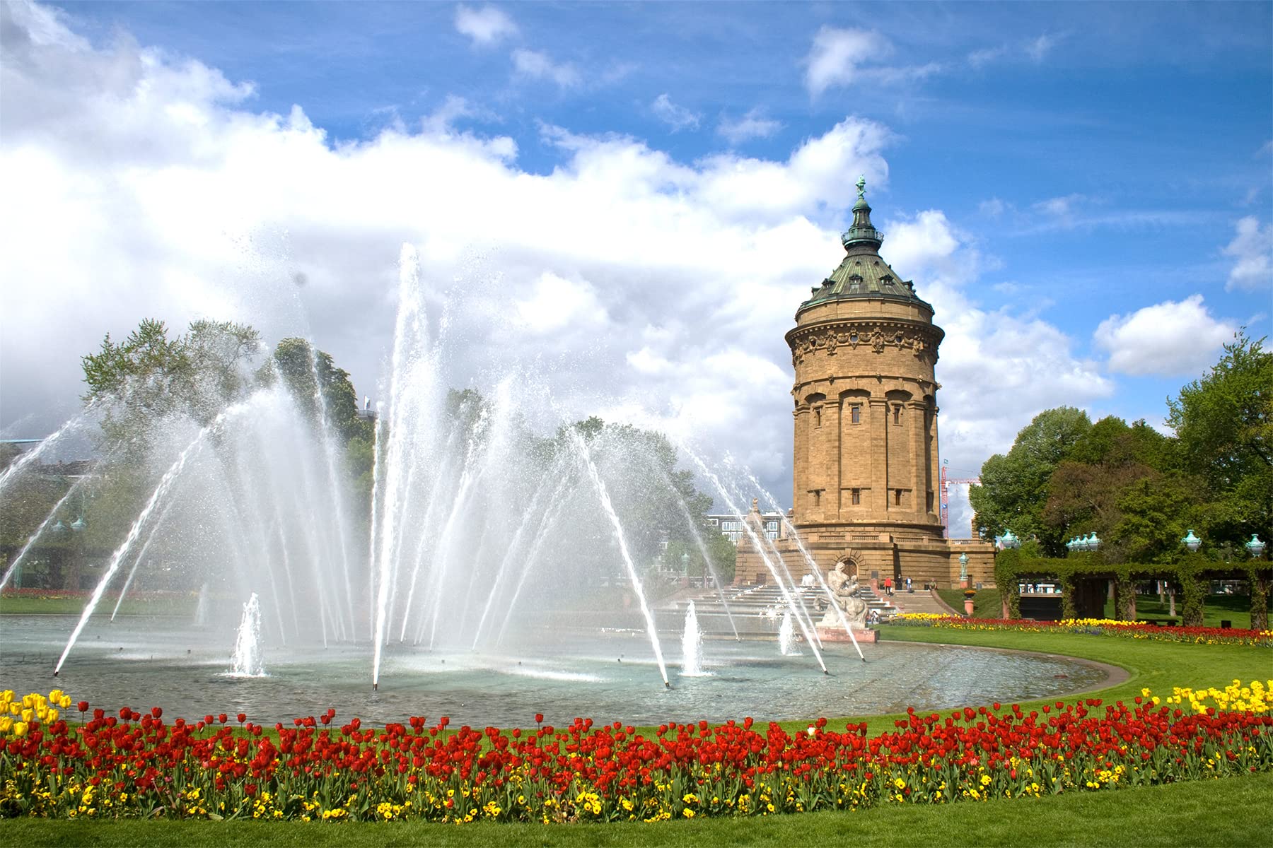1000 Piece Jigsaw Puzzle for Adults & Kids - Premium Puzzle Games, Fun Family Gift - Germany Luisenpark Mannheim Landscape - Perfect for Family Bonding, Stress Relief & Home Decor