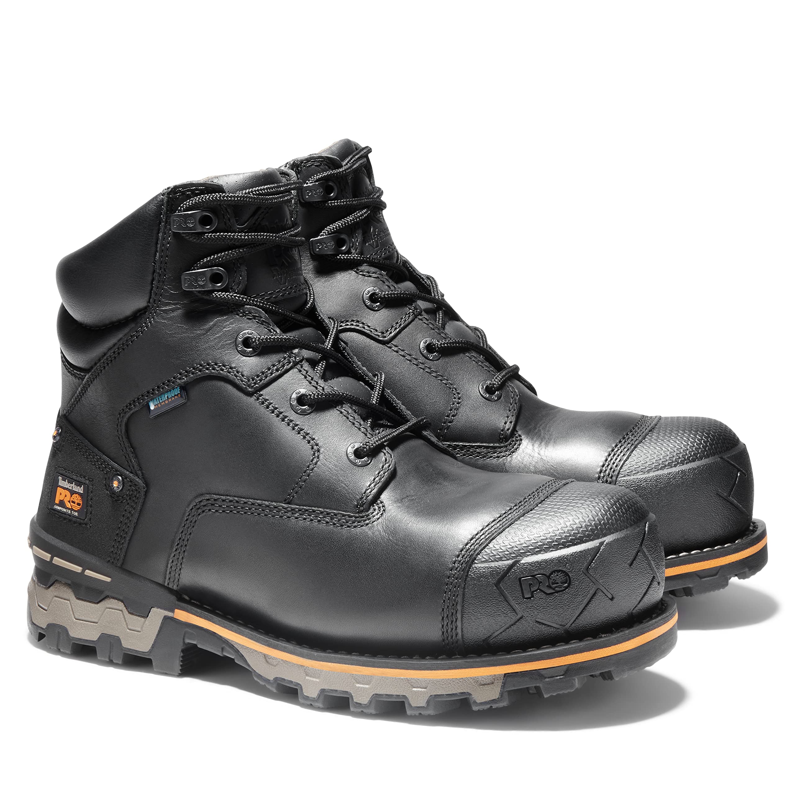 Timberland PRO Men's Boondock 6 Inch Composite Safety Toe Waterproof Work Boots for Construction & Industrial Use - Slip Resistant & Comfortable for All-Day Wear