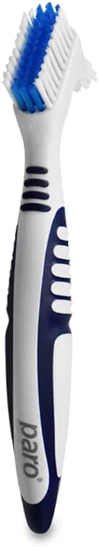 Swiss Denture Brush - Hard & Soft Bristles for Dentures & Retainers | Pack of 3 | Perfect for Travel & Daily Cleaning