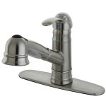 Stainless Steel Single Handle Pull Out Kitchen Faucet with Sprayer - Modern High Arc Design for Sink, Dishwashing and Food Prep (Brushed Nickel)
