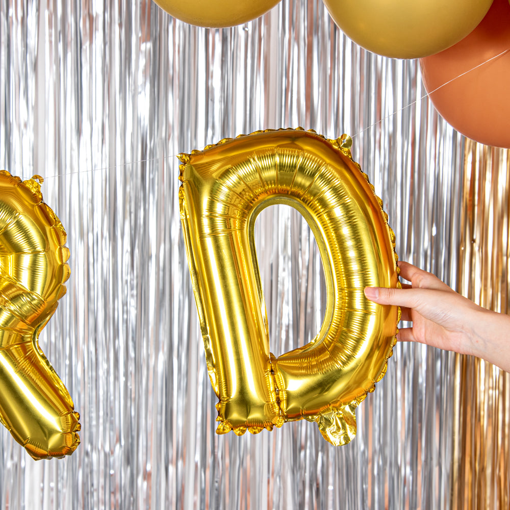 Balloonify Gold Mylar Letter D Balloon - 16 Inch Large Foil Alphabet Balloon for Birthday Party Decorations, Baby Showers & Graduation Celebrations