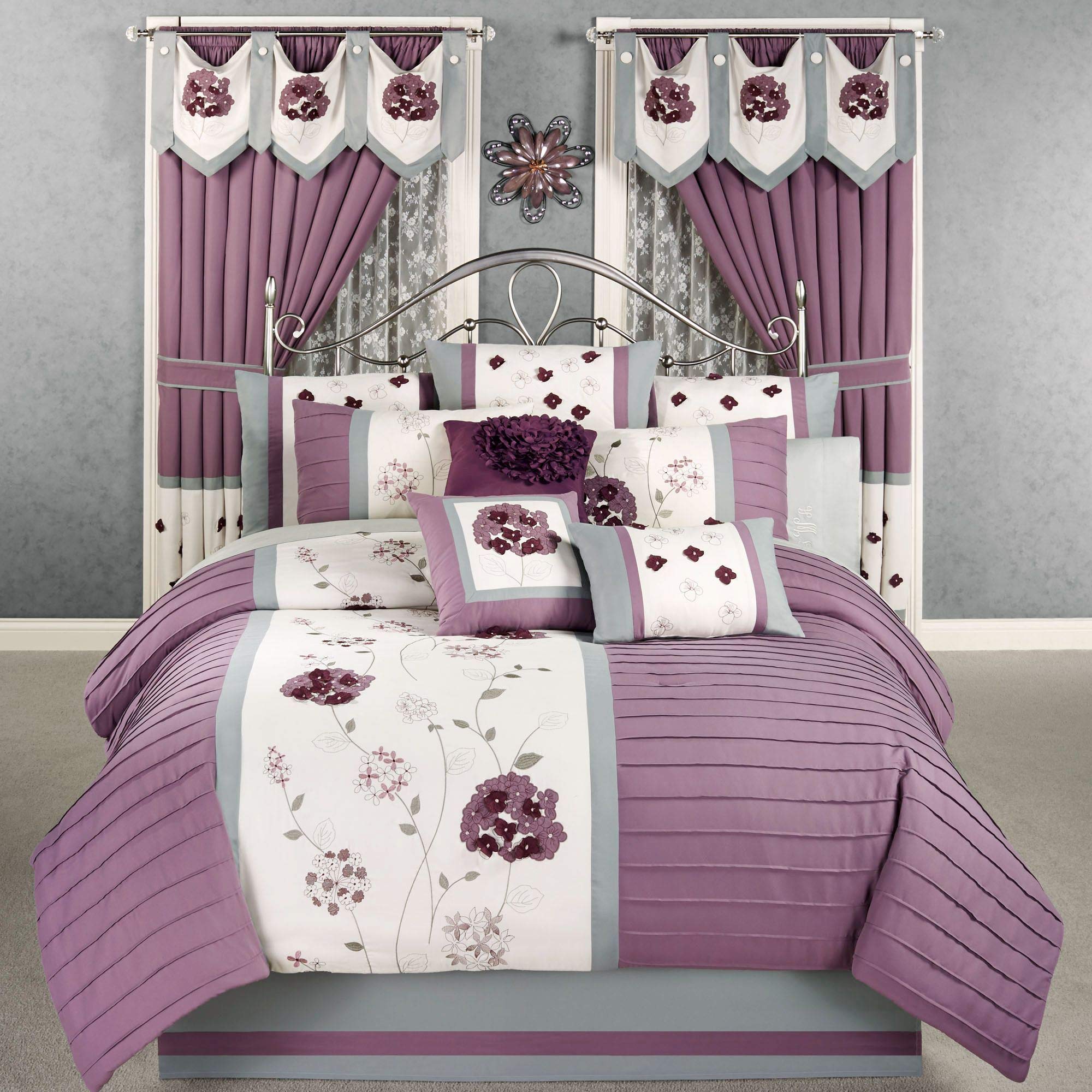 Touch of Class Harmony Comforter Set in Orchid - Luxury Bedding for Master Bedroom & Guest Room Decor