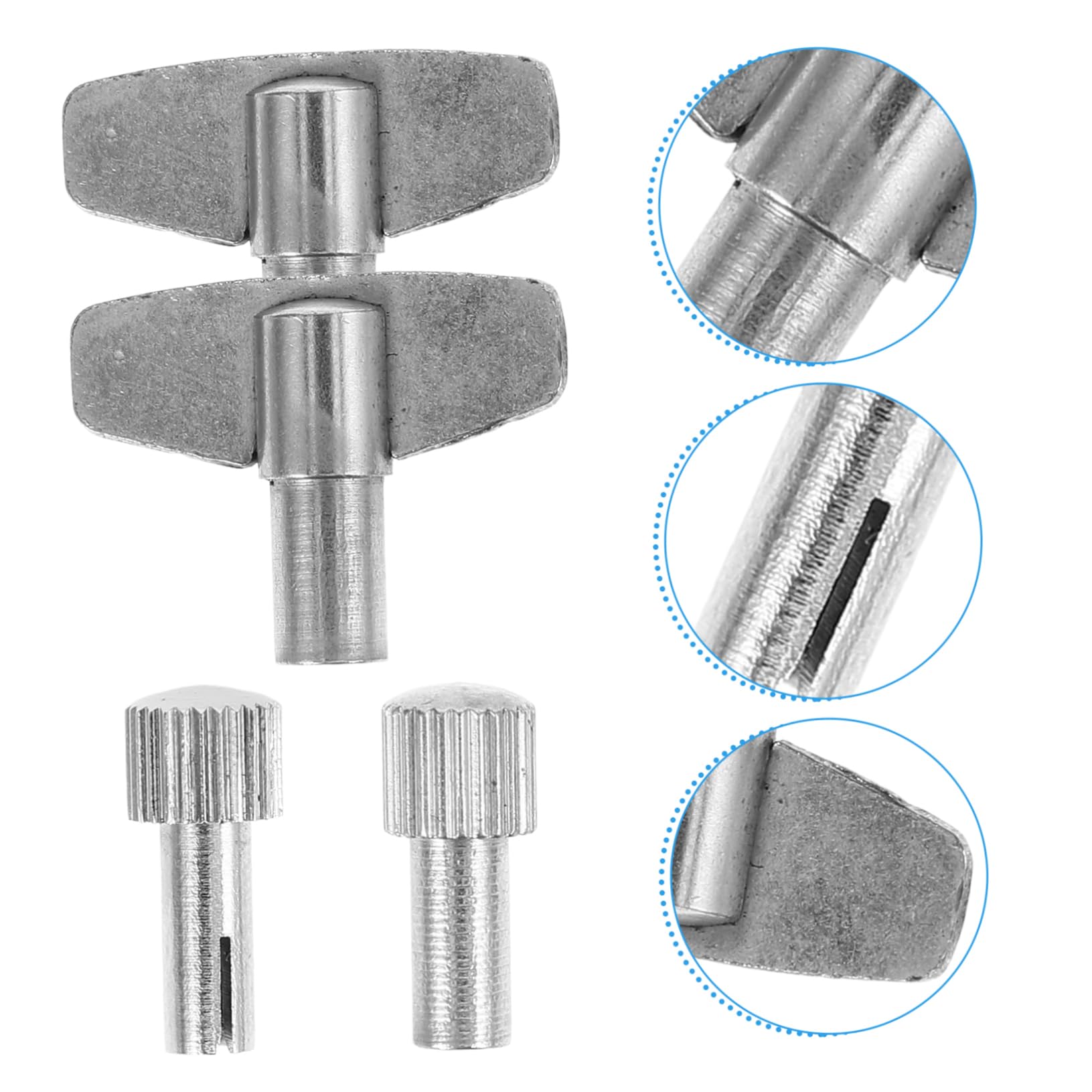 Zerodeko Clock Repair Kit - 3-Piece Steel Winding Key Set for Wooden & Standing Clocks | Clock Parts Replacement | DIY Clock Maintenance for Home, Office & Antique Restoration