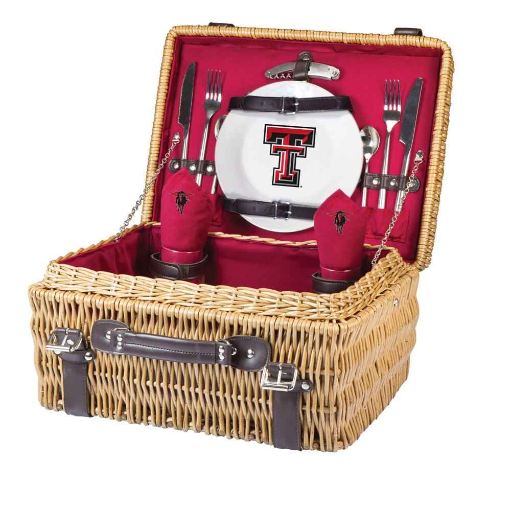 NCAA Champion Picnic Basket Set for Two - Premium Outdoor Picnic Accessories with Insulated Cooler & Utensils | Perfect for Beach, Park, Tailgating & Romantic Dates