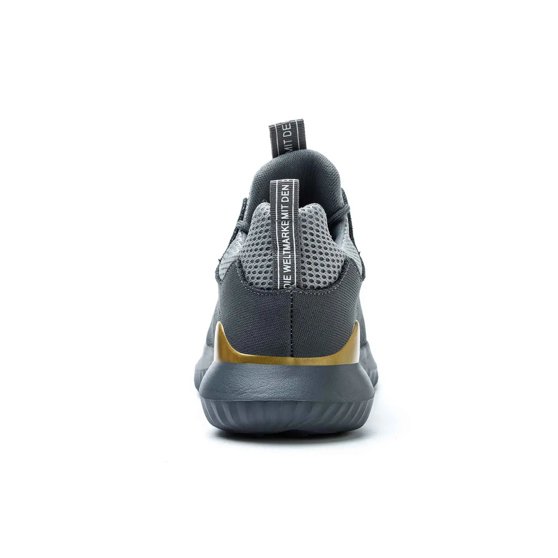 Steel Toe Work Boots for Men - Gray G307 Mid Cut Safety Shoes with Slip Resistant & Electrical Hazard Protection - Ideal for Construction, Warehouse & Outdoor Jobs